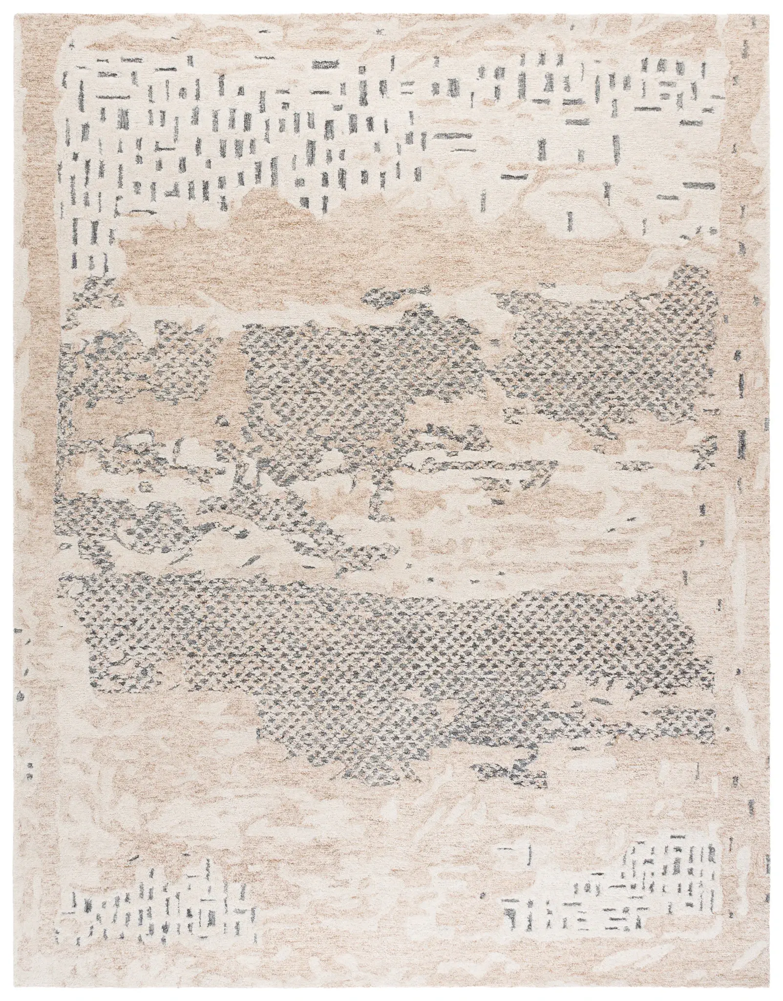 Harvest Faded Border Hand-Tufted Wool Rug
