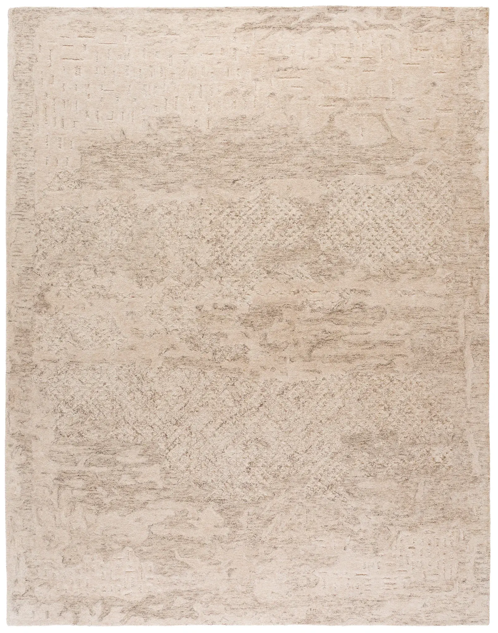 Harvest Faded Border Hand-Tufted Wool Rug