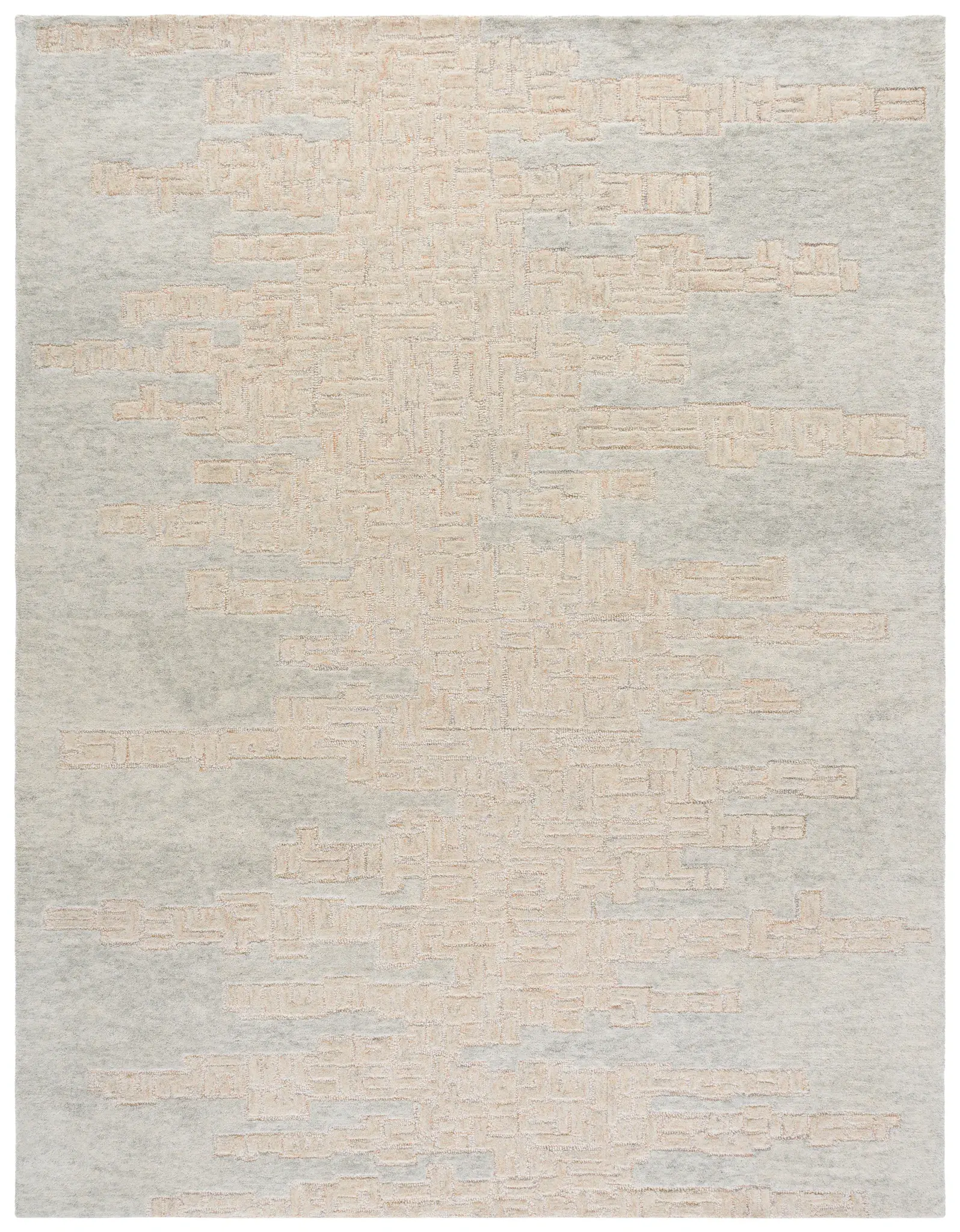 Harvest Abstract Grid Hand-Tufted Wool Rug