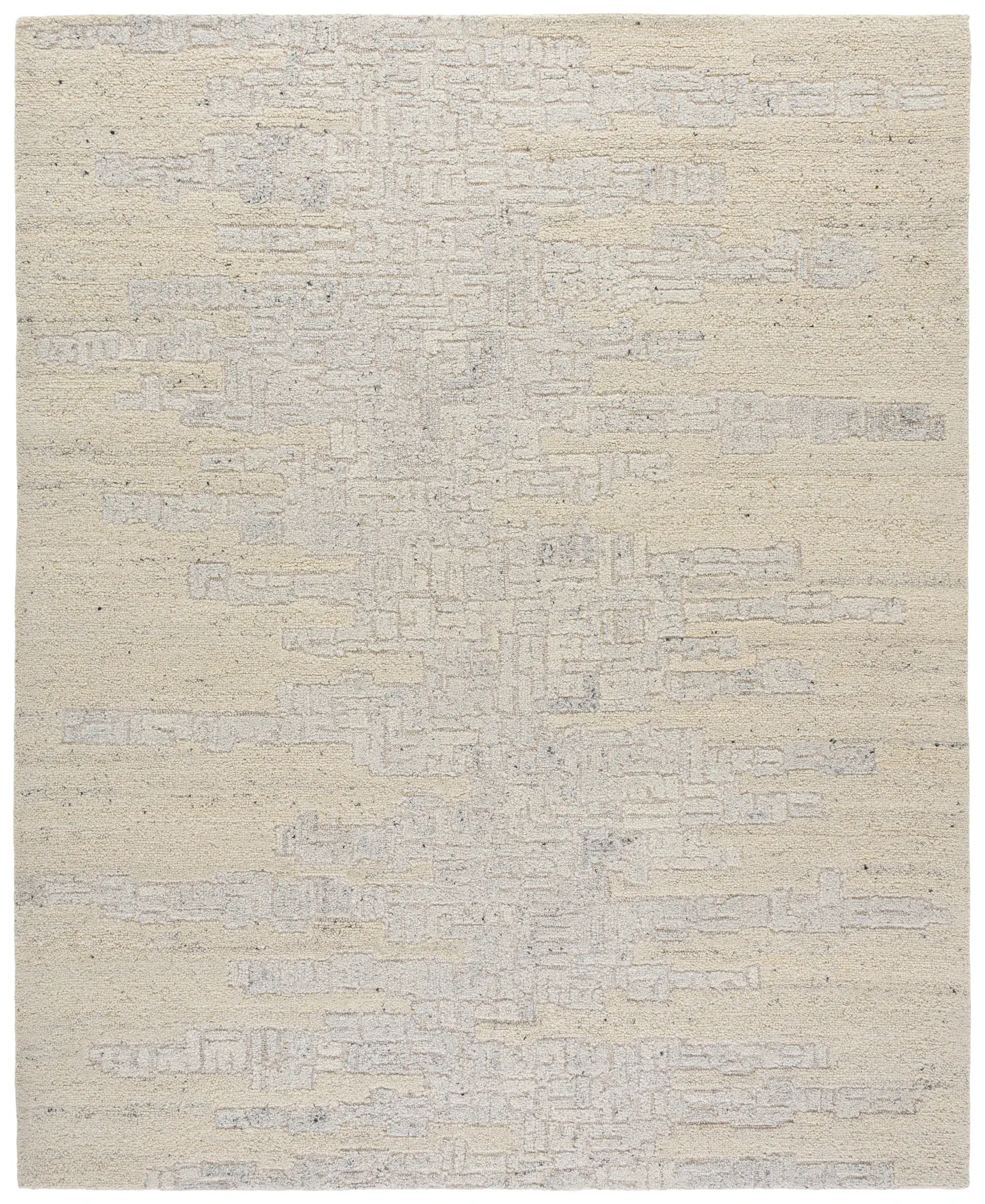 Harvest Distressed Abstract Grid Hand-Tufted Wool Rug