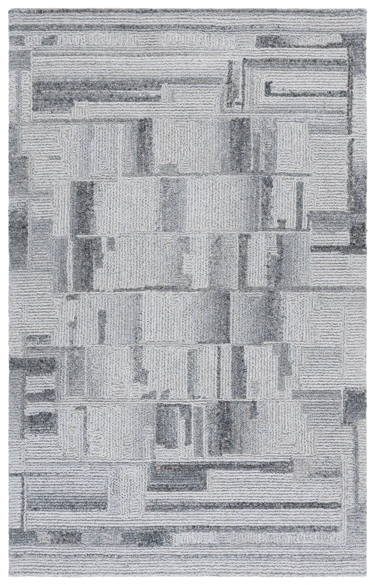 Harvest Stacked Blocks Hand-Tufted Wool Rug