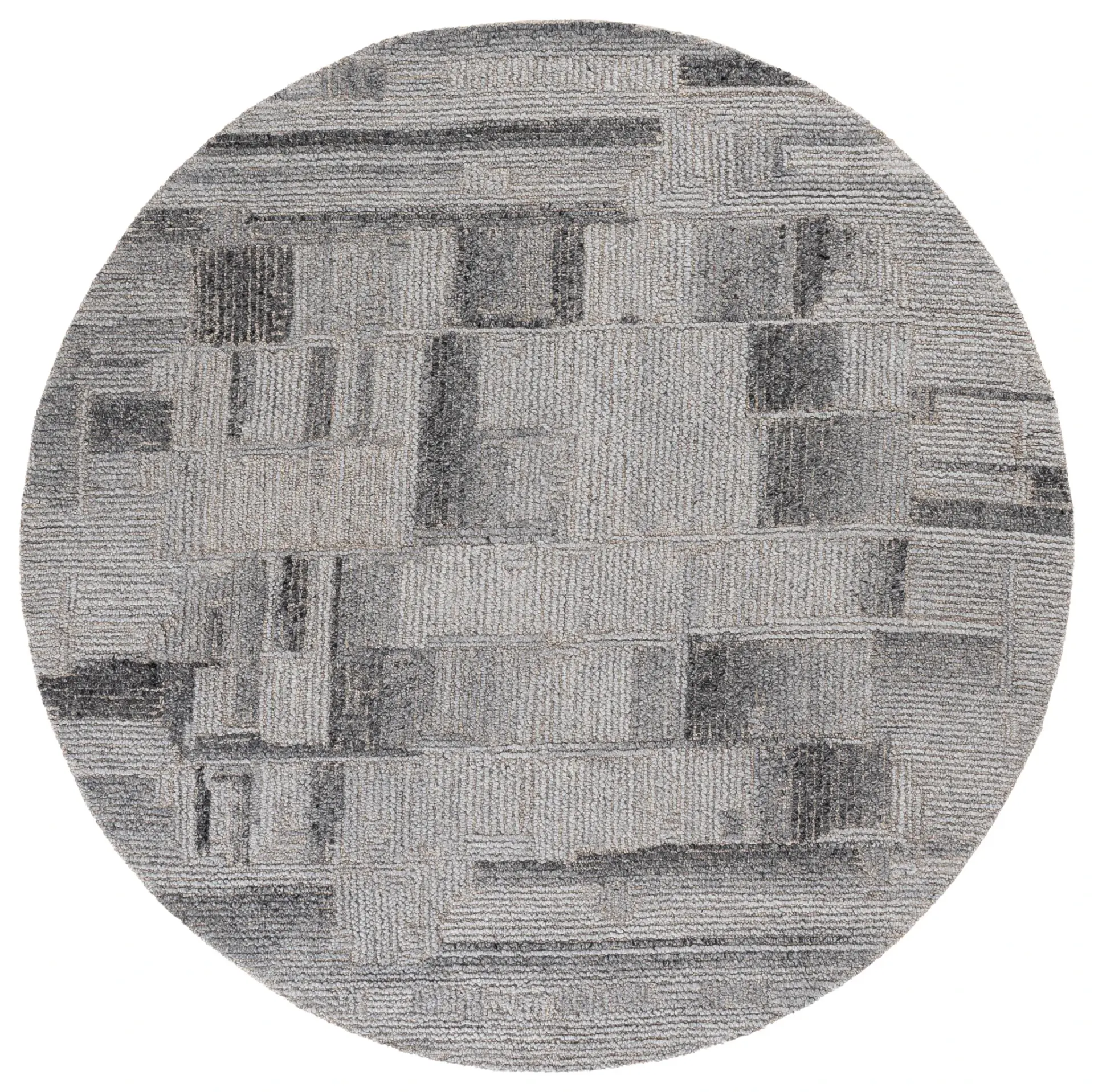Harvest Stacked Blocks Hand-Tufted Wool Rug