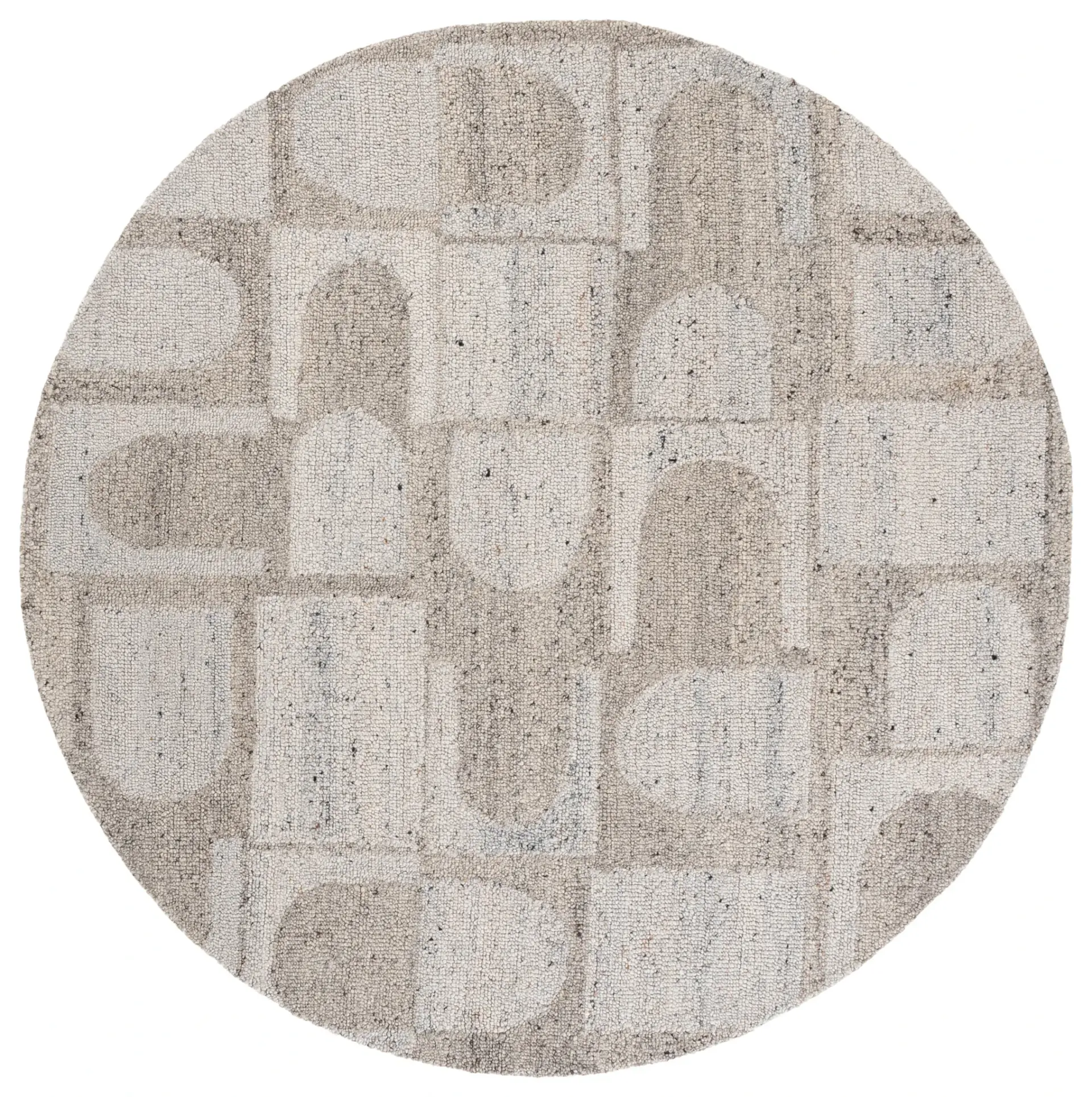 Harvest Arch And Block Hand-Tufted Wool Rug
