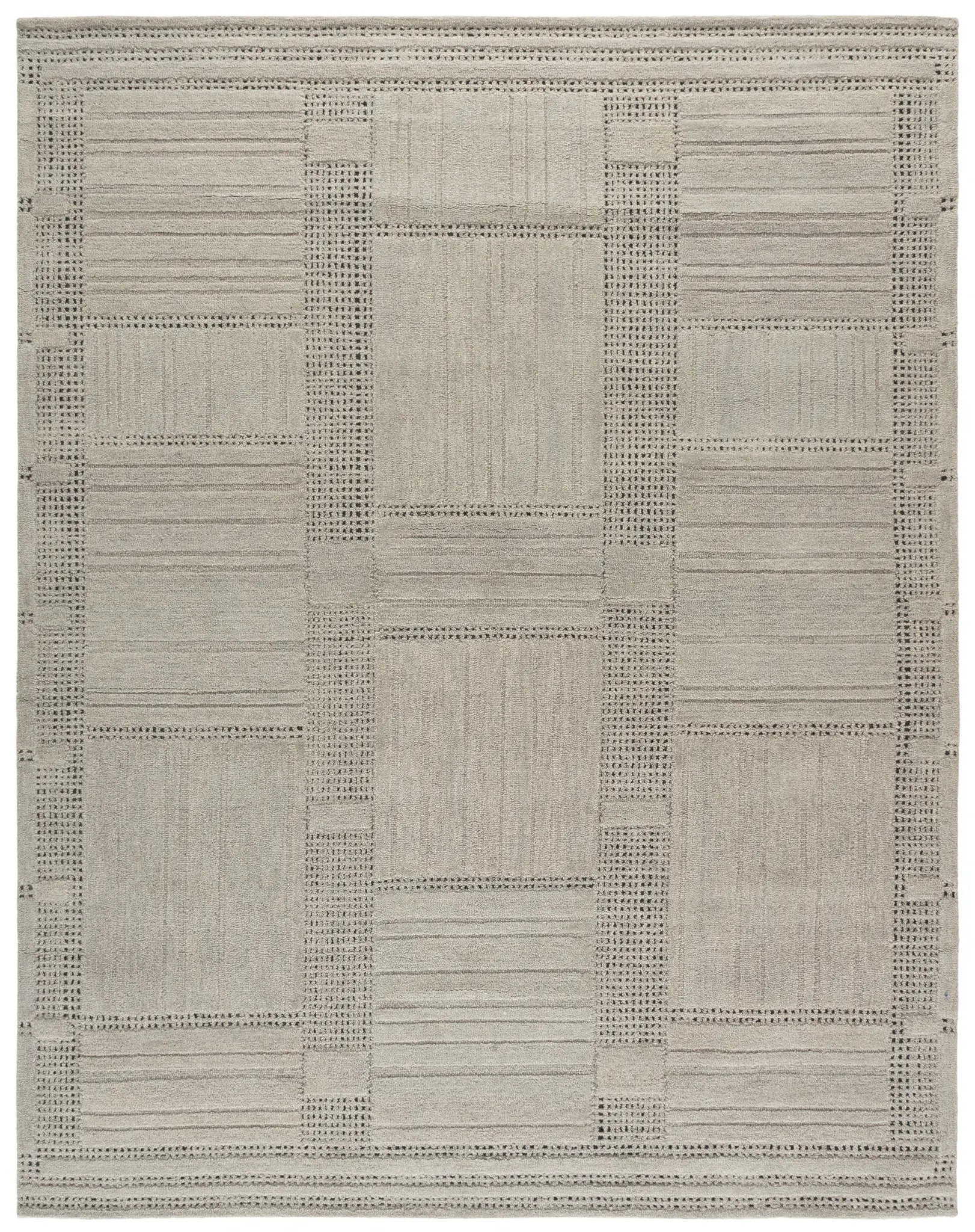 Harvest Textured Block Hand-Tufted Wool Rug