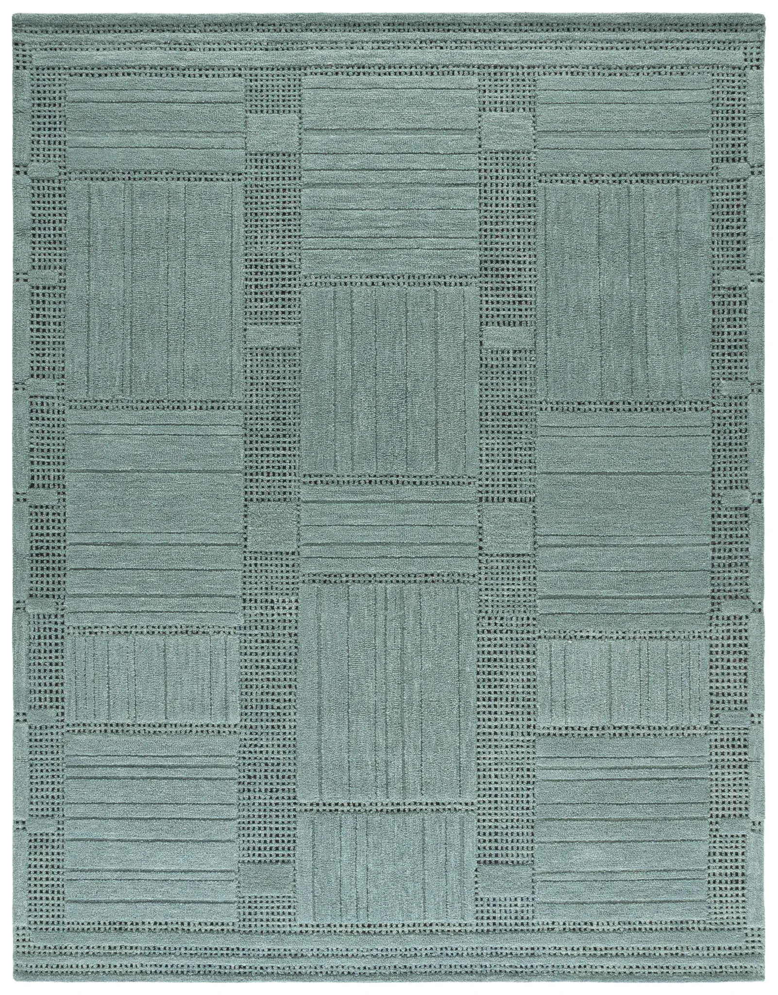 Harvest Textured Block Hand-Tufted Wool Rug