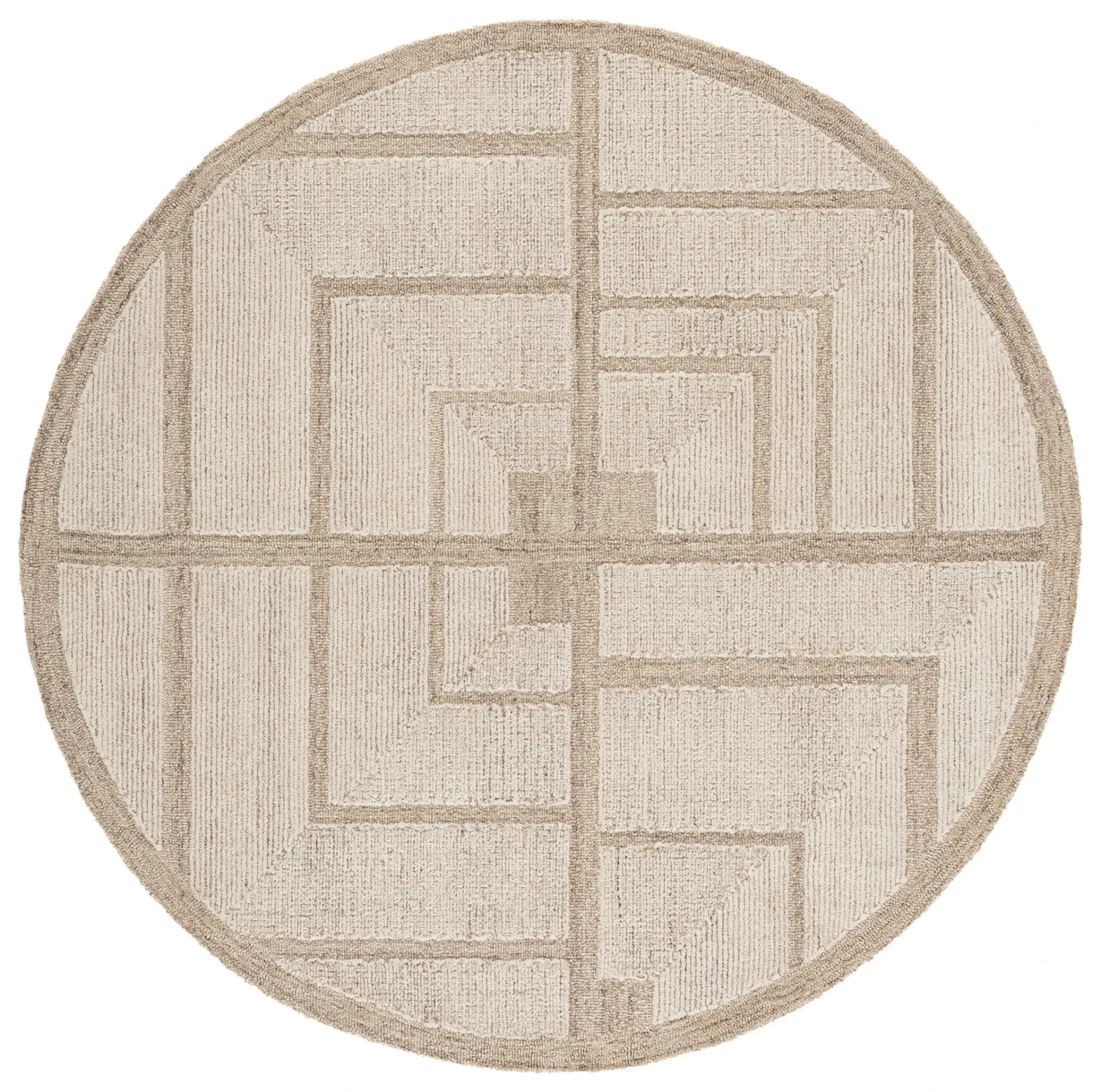 Harvest Modern Geometric Hand-Tufted Wool Rug