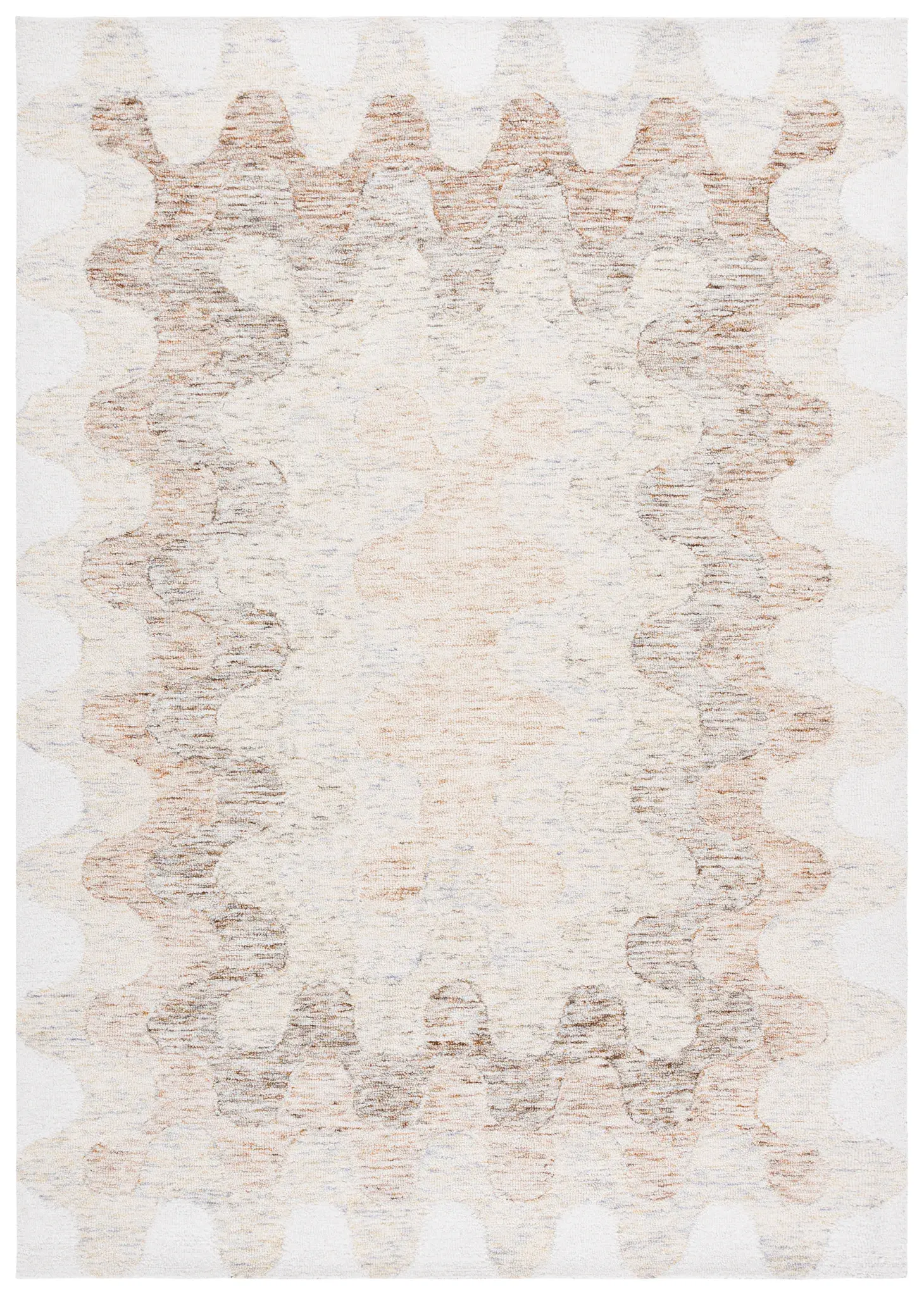 Harvest Scalloped Border Hand-Tufted Wool Rug
