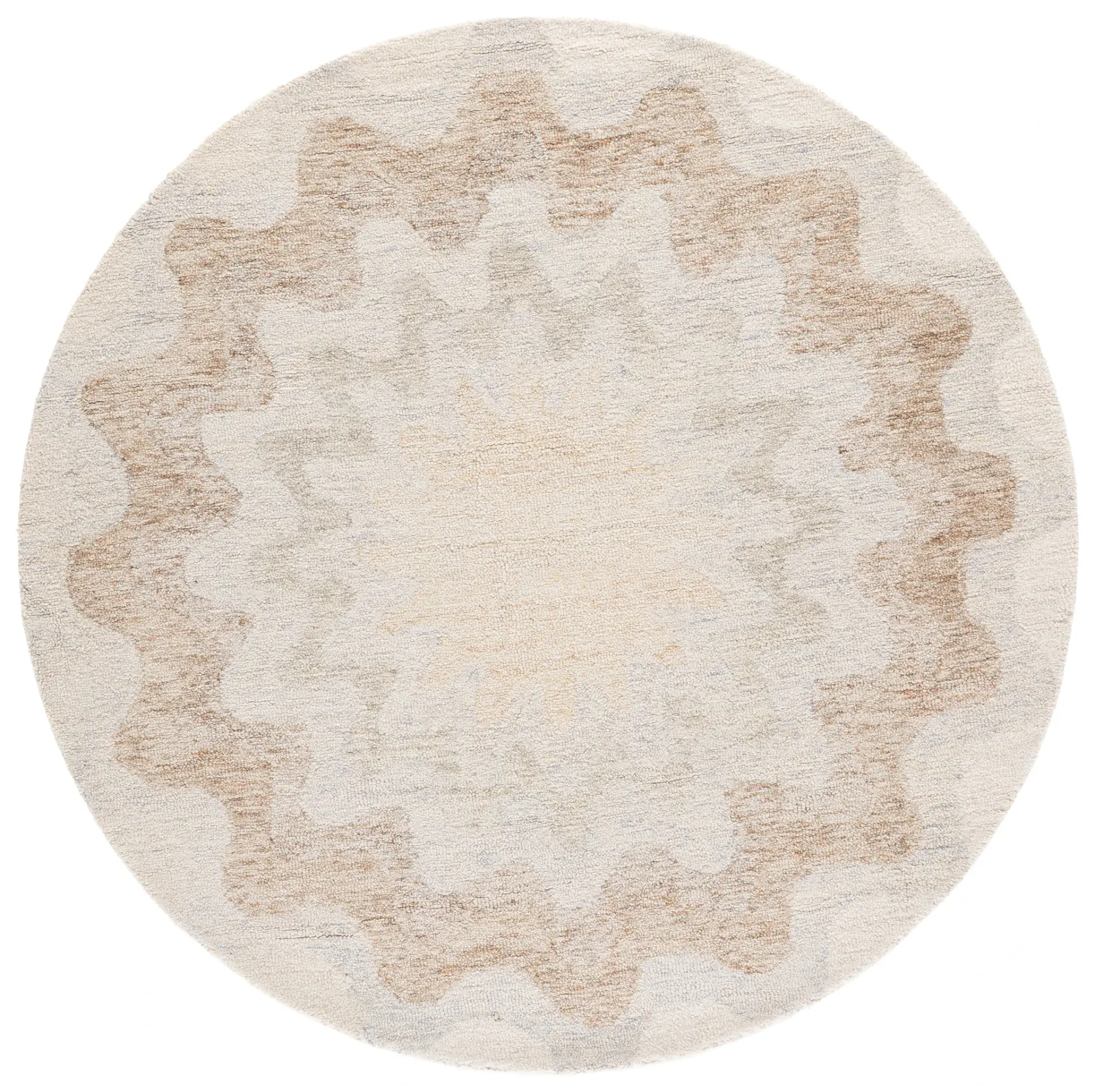Harvest Scalloped Border Hand-Tufted Wool Rug
