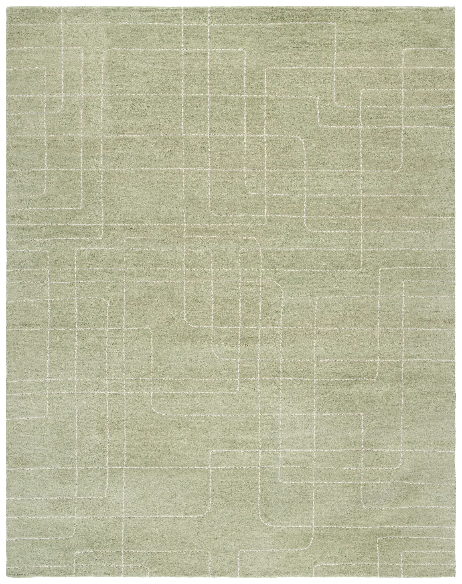 Harvest Dotted Line Hand-Tufted Wool Rug