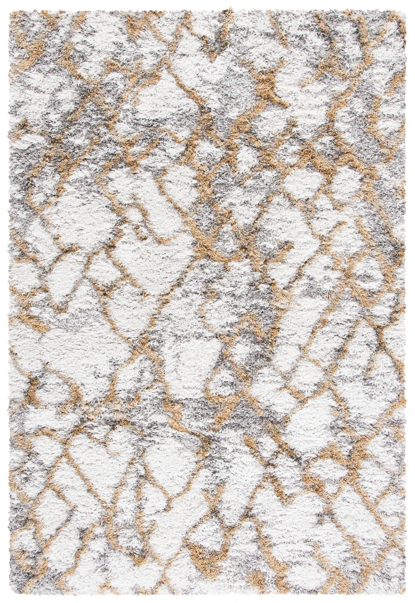 Horizon Abstract Trellis Shag Rug