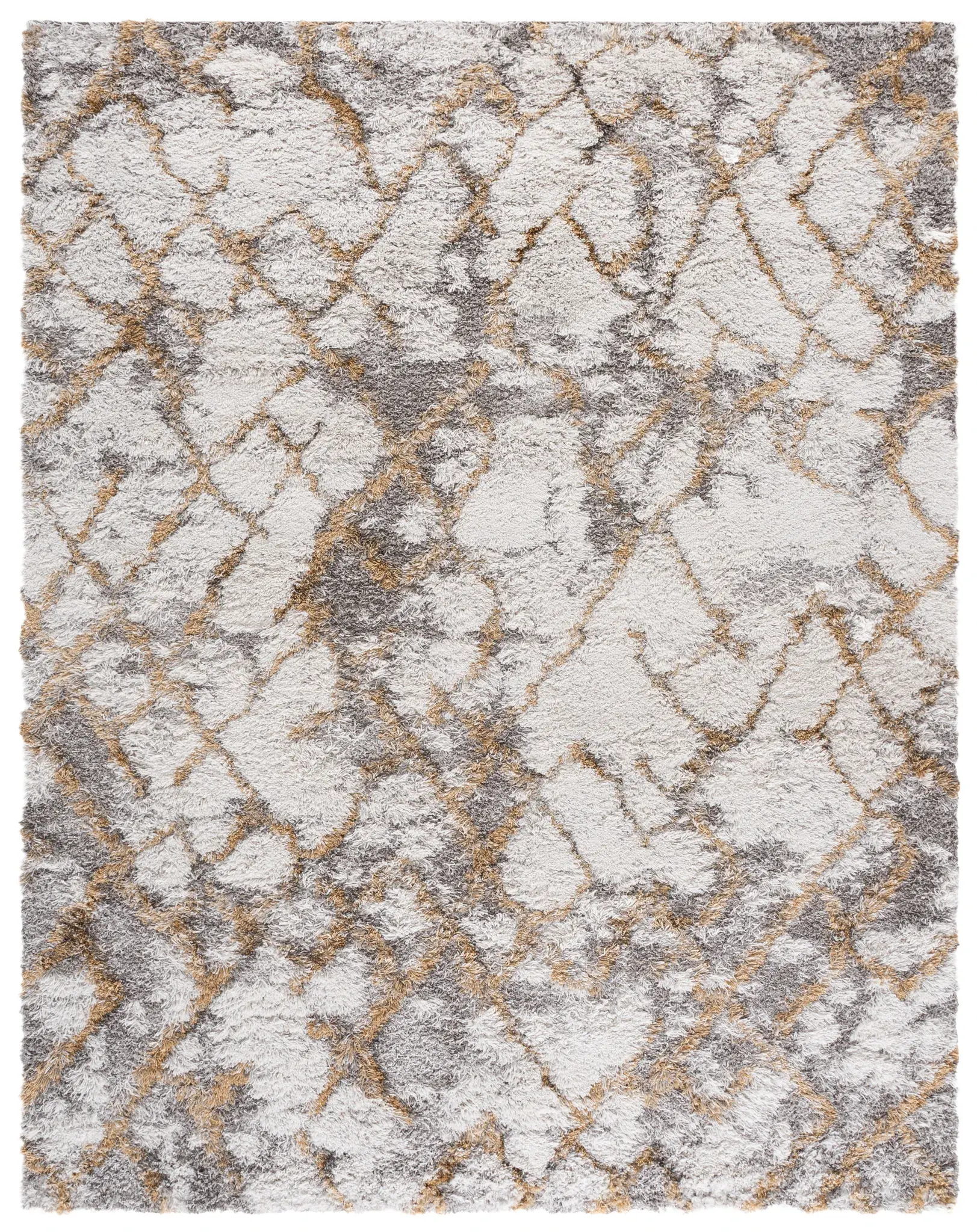 Horizon Abstract Trellis Shag Rug