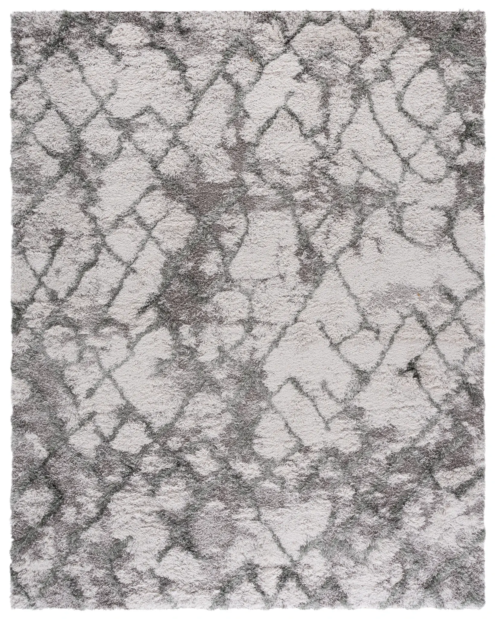 Horizon Abstract Trellis Shag Rug