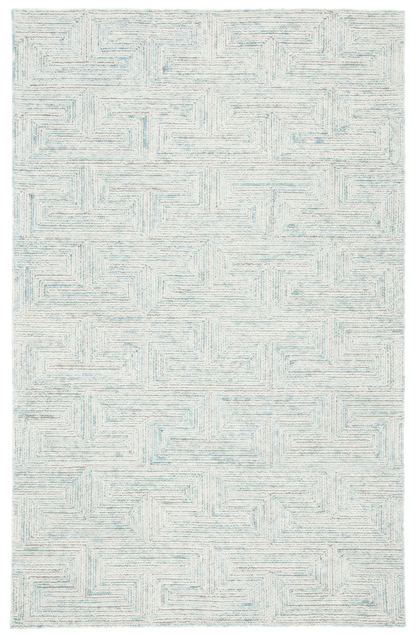 Ikat Greek Key Hand-Tufted Wool Rug