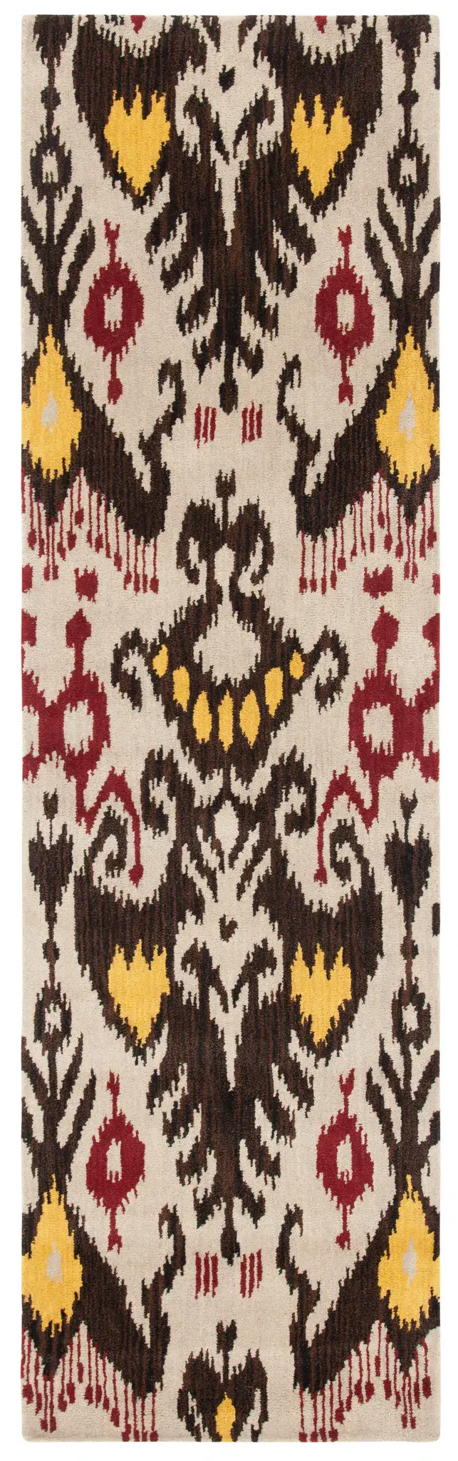 Ikat Bohemian Abstract Hand-Tufted Wool Rug