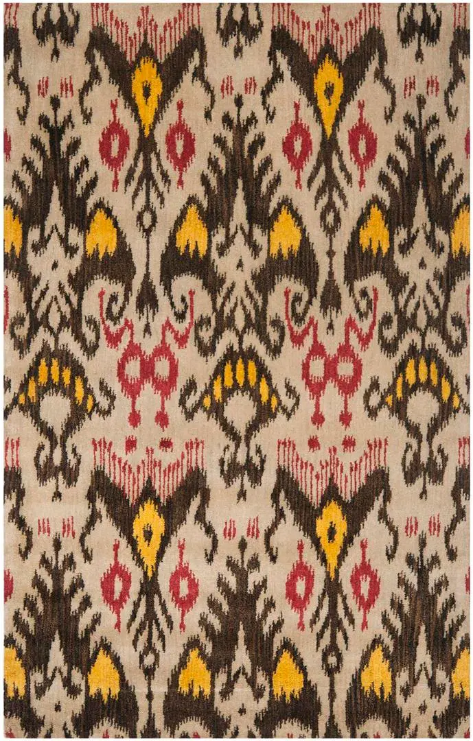 Ikat Bohemian Abstract Hand-Tufted Wool Rug