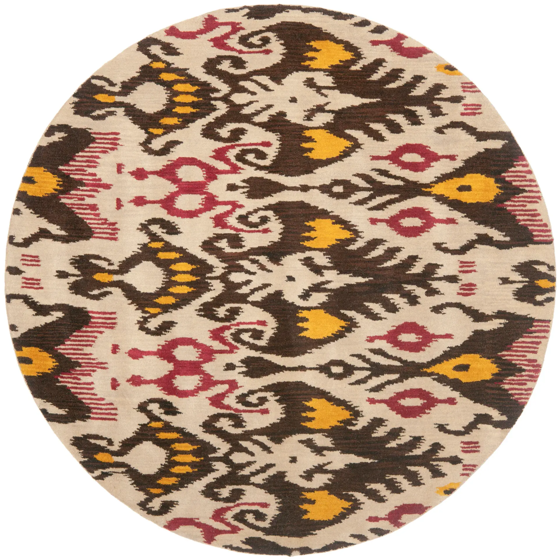 Ikat Bohemian Abstract Hand-Tufted Wool Rug