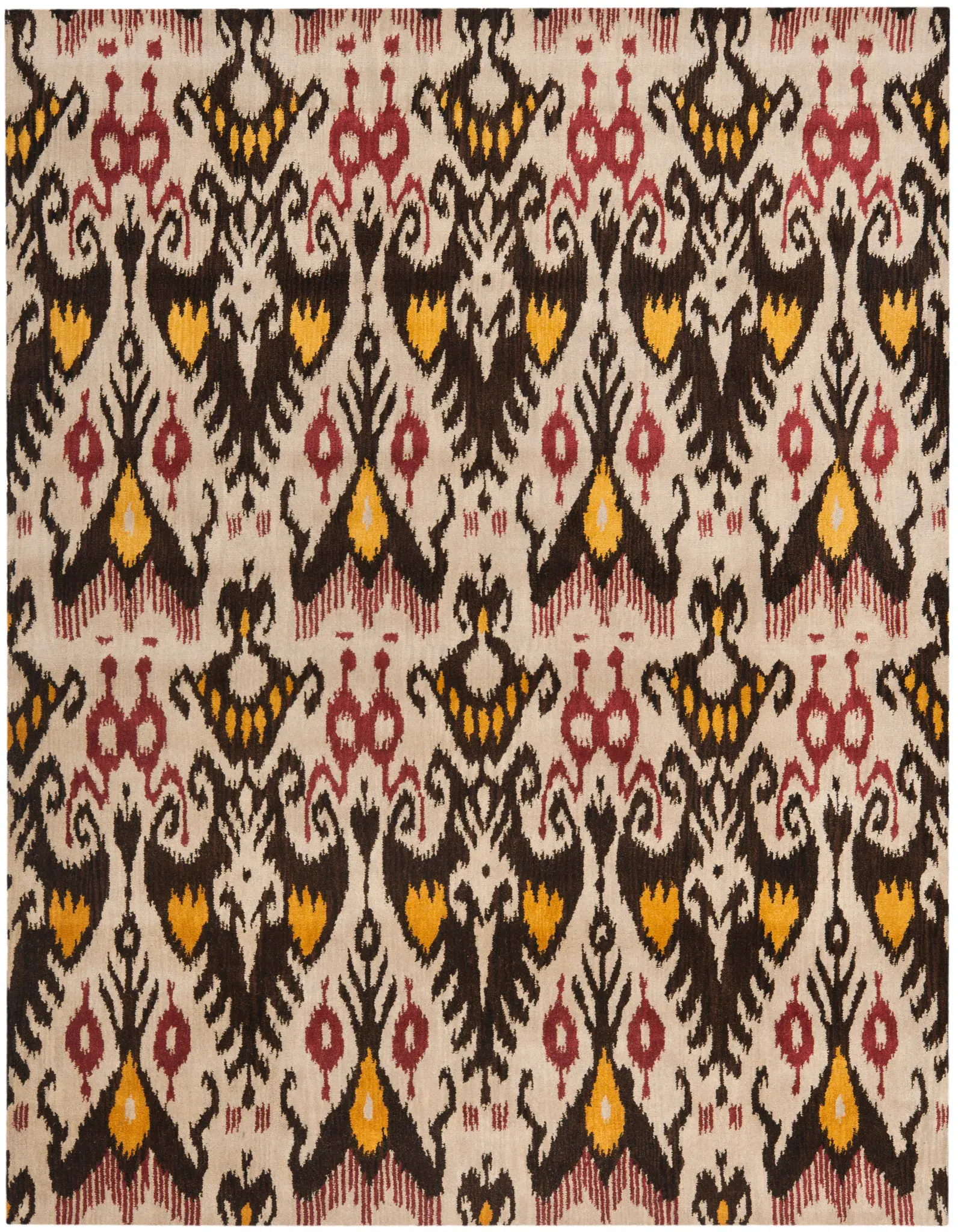 Ikat Bohemian Abstract Hand-Tufted Wool Rug