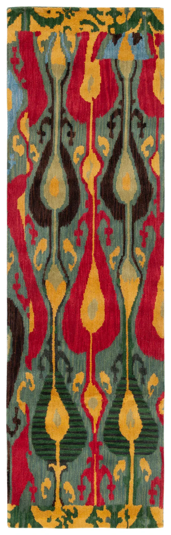 Ikat Bohemian Flame Hand-Tufted Wool Rug