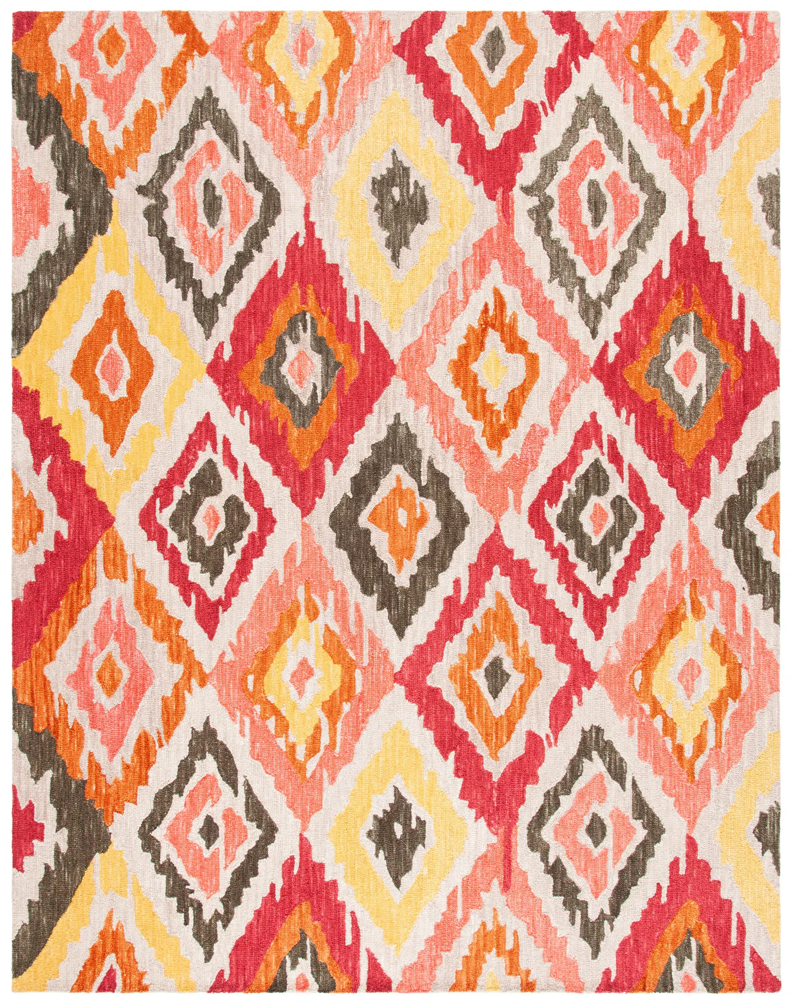 Ikat Diamond Hand-Tufted Wool Rug