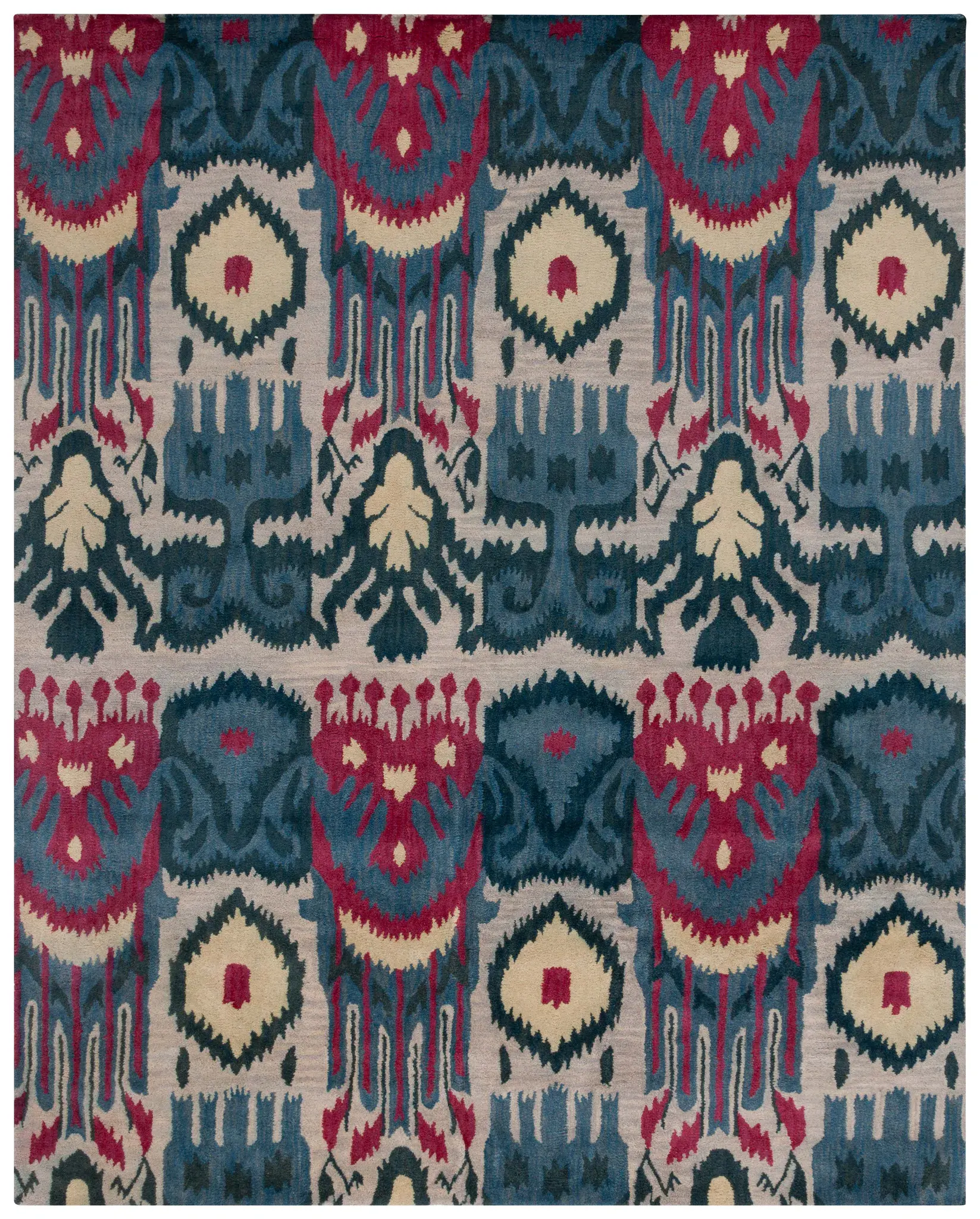 Ikat Flame Hand-Tufted Wool Rug