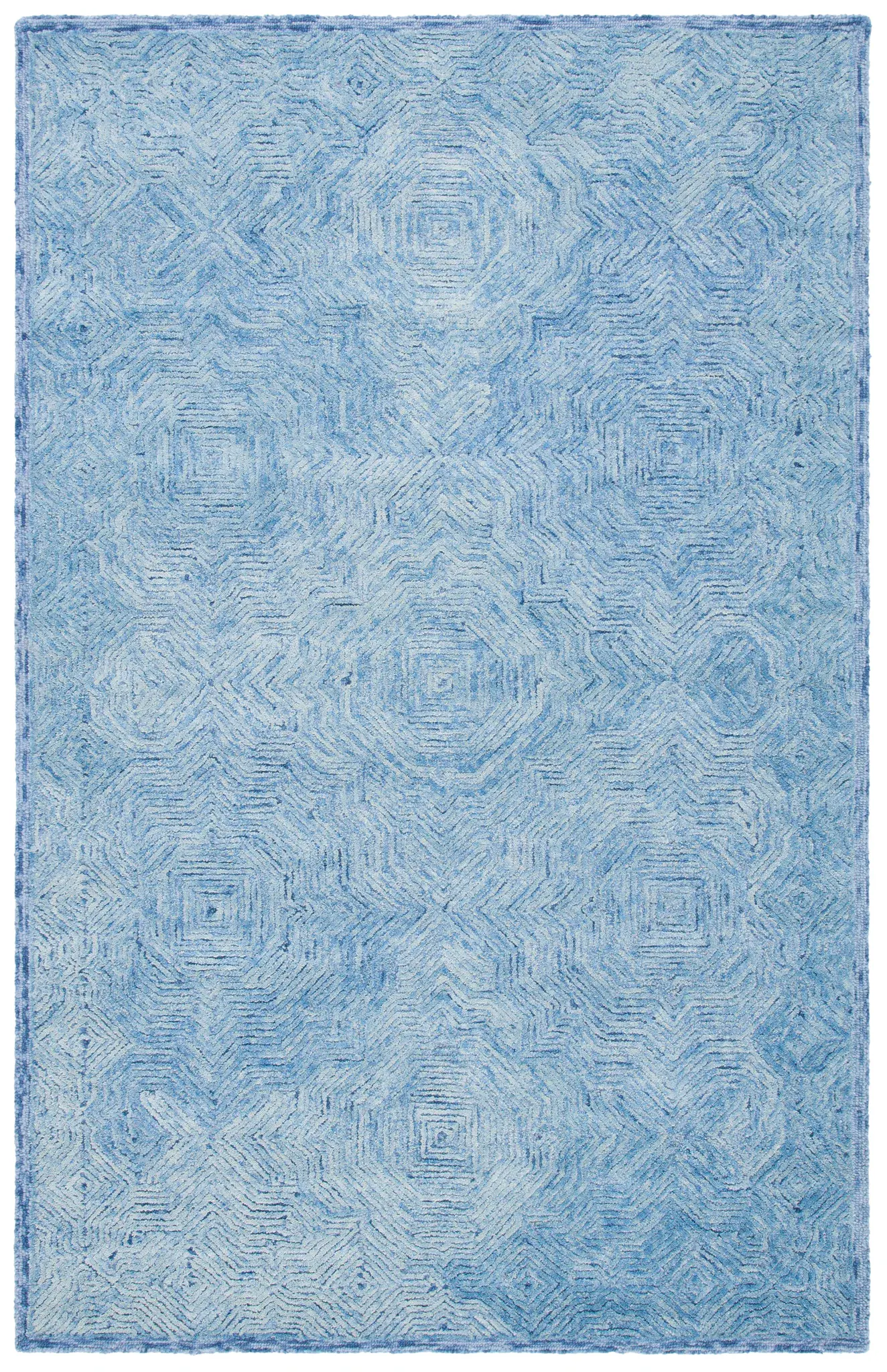 Ikat Concentric Diamond Hand-Tufted Wool Rug