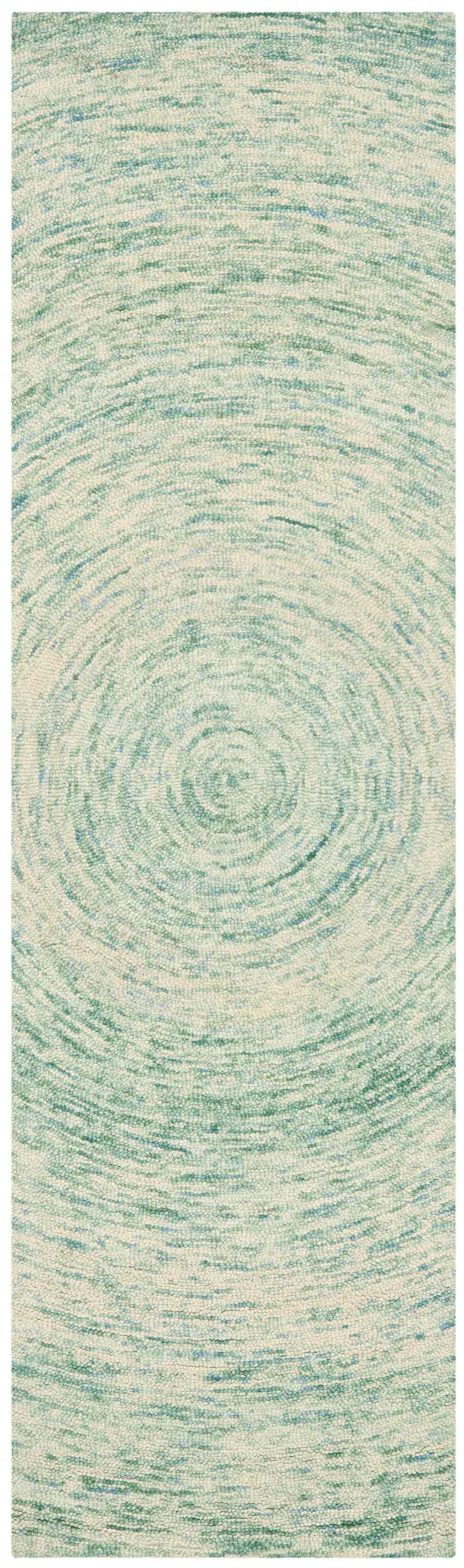 Ikat Coastal Concentric Hand-Tufted Wool Rug
