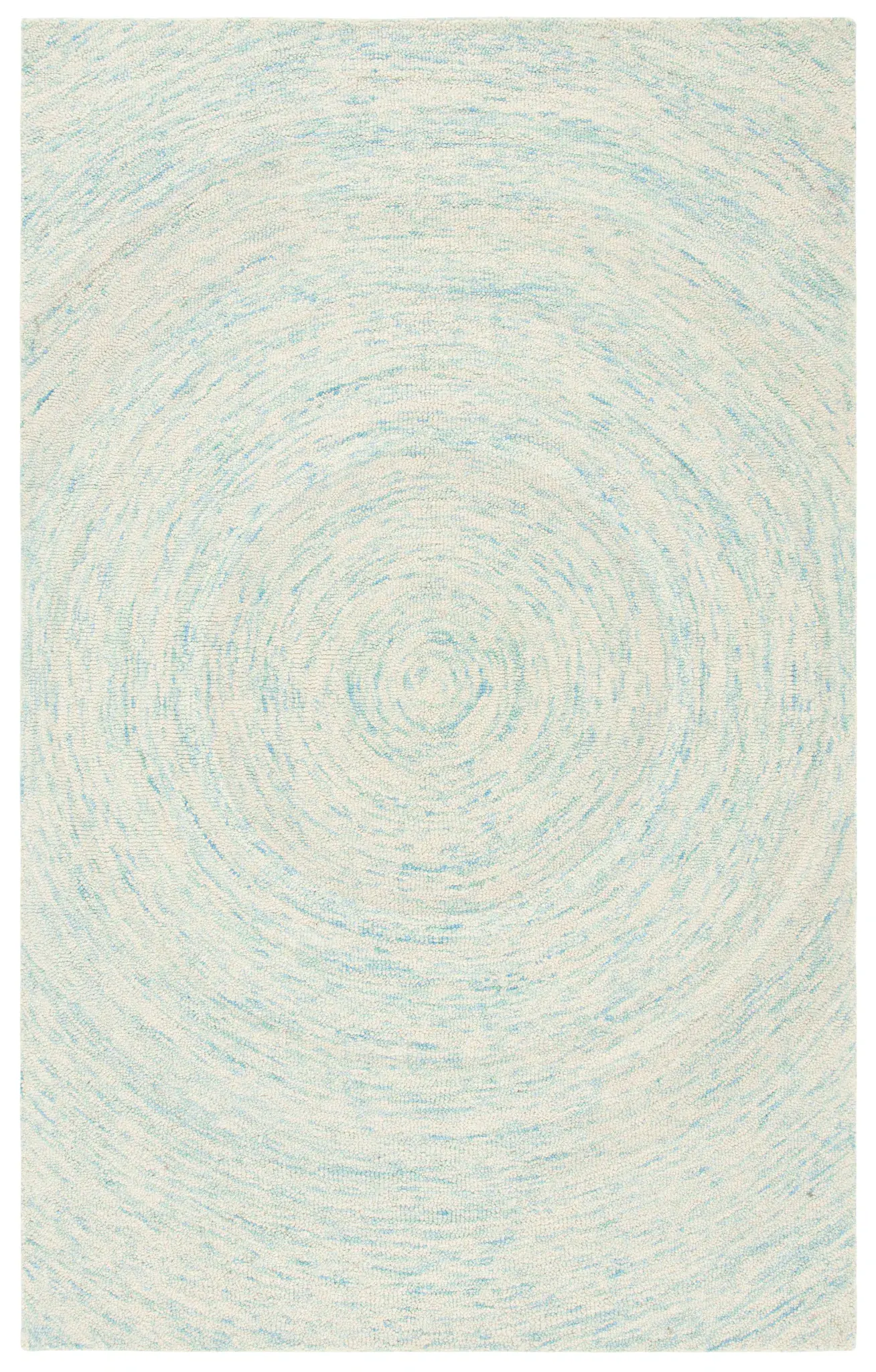 Ikat Coastal Concentric Hand-Tufted Wool Rug