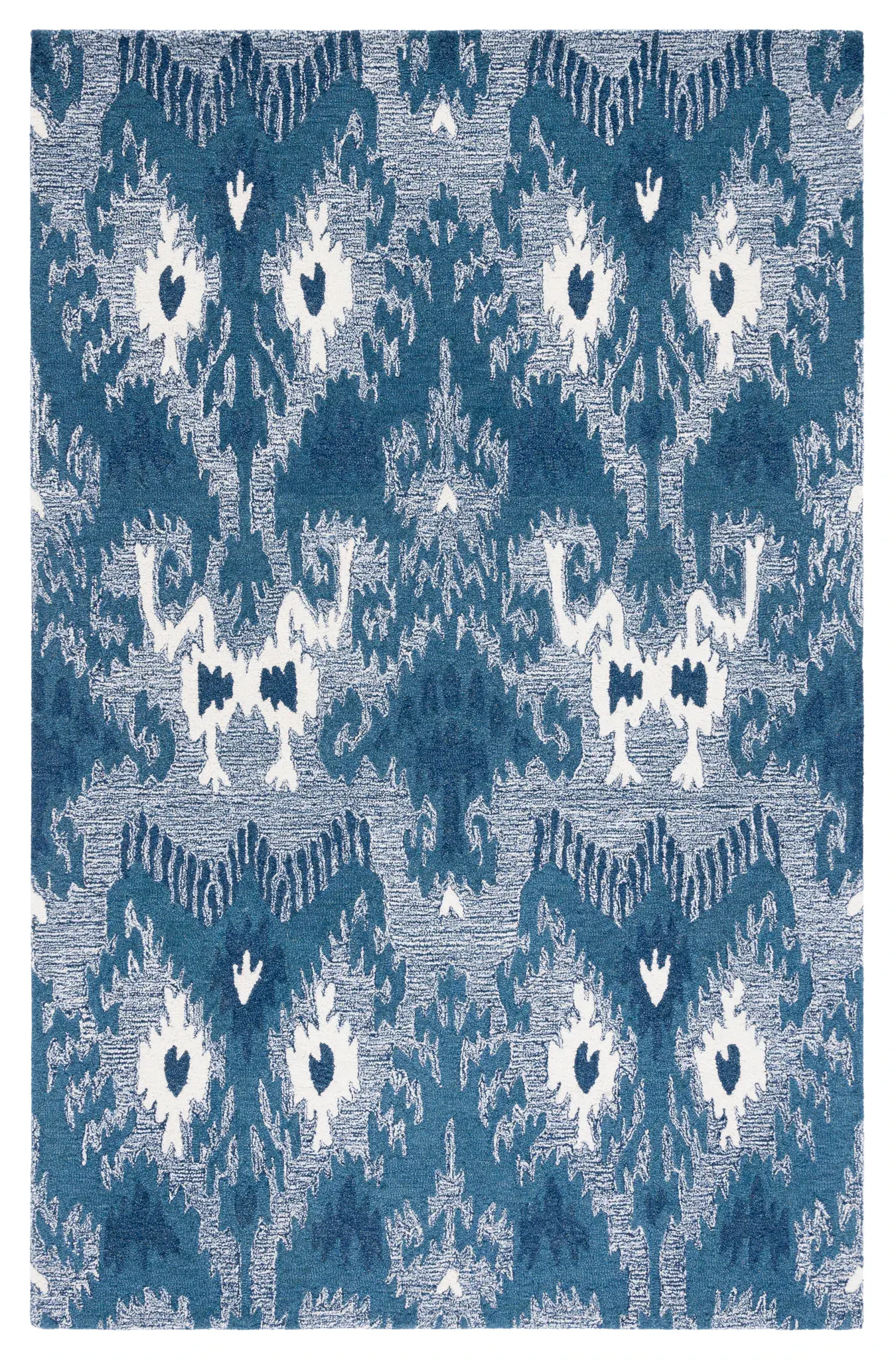Ikat Bohemian Hand-Tufted Wool Rug