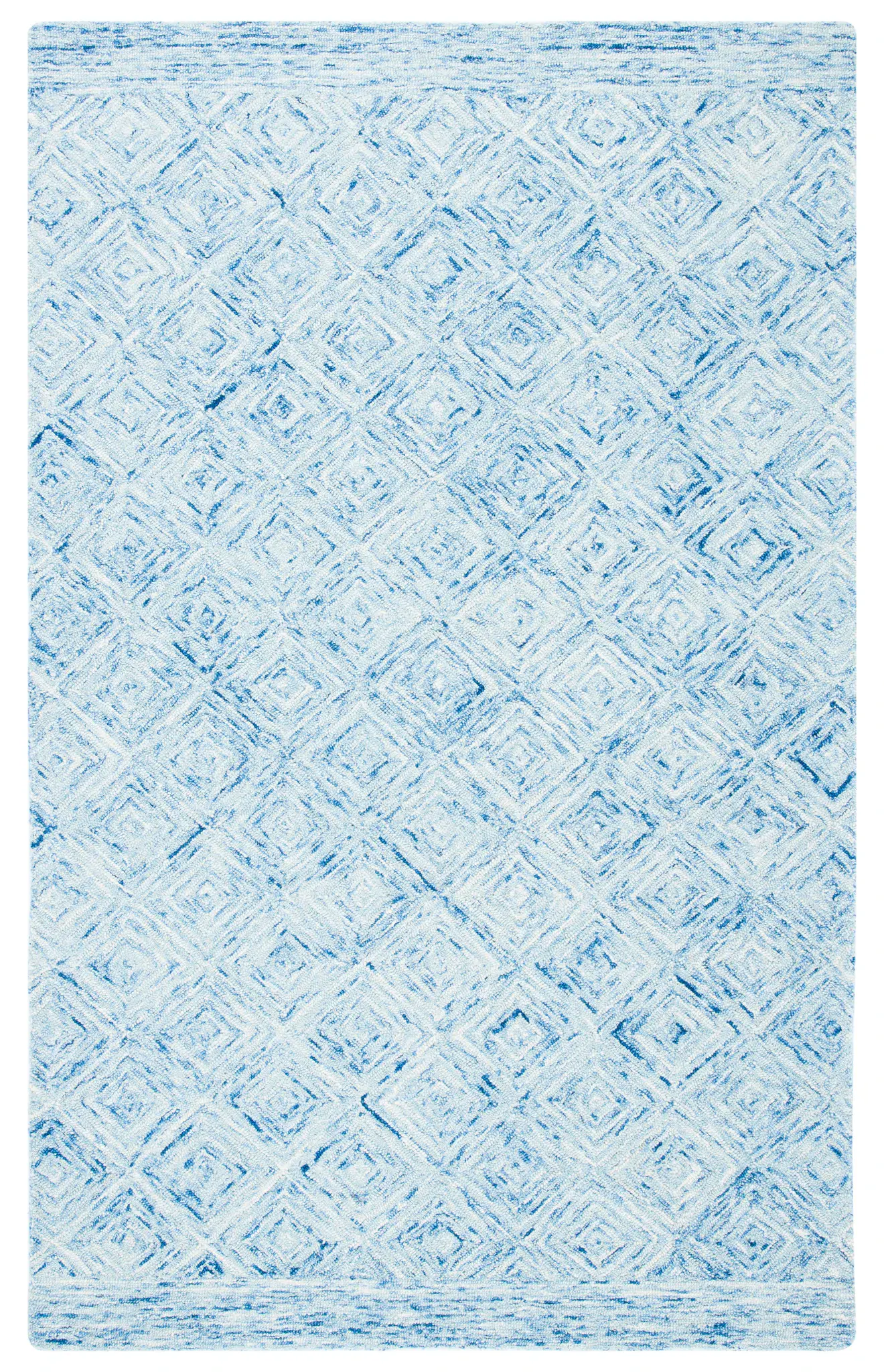 Ikat Diamond Trellis Hand-Tufted Wool Rug