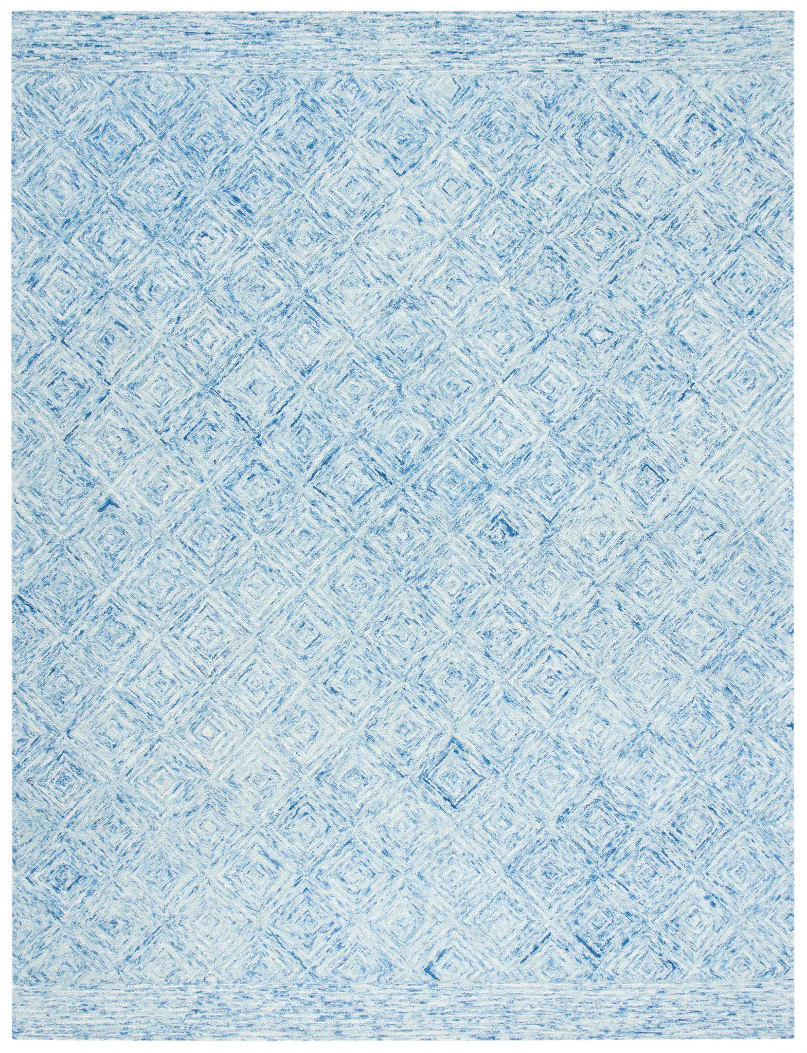 Ikat Diamond Trellis Hand-Tufted Wool Rug