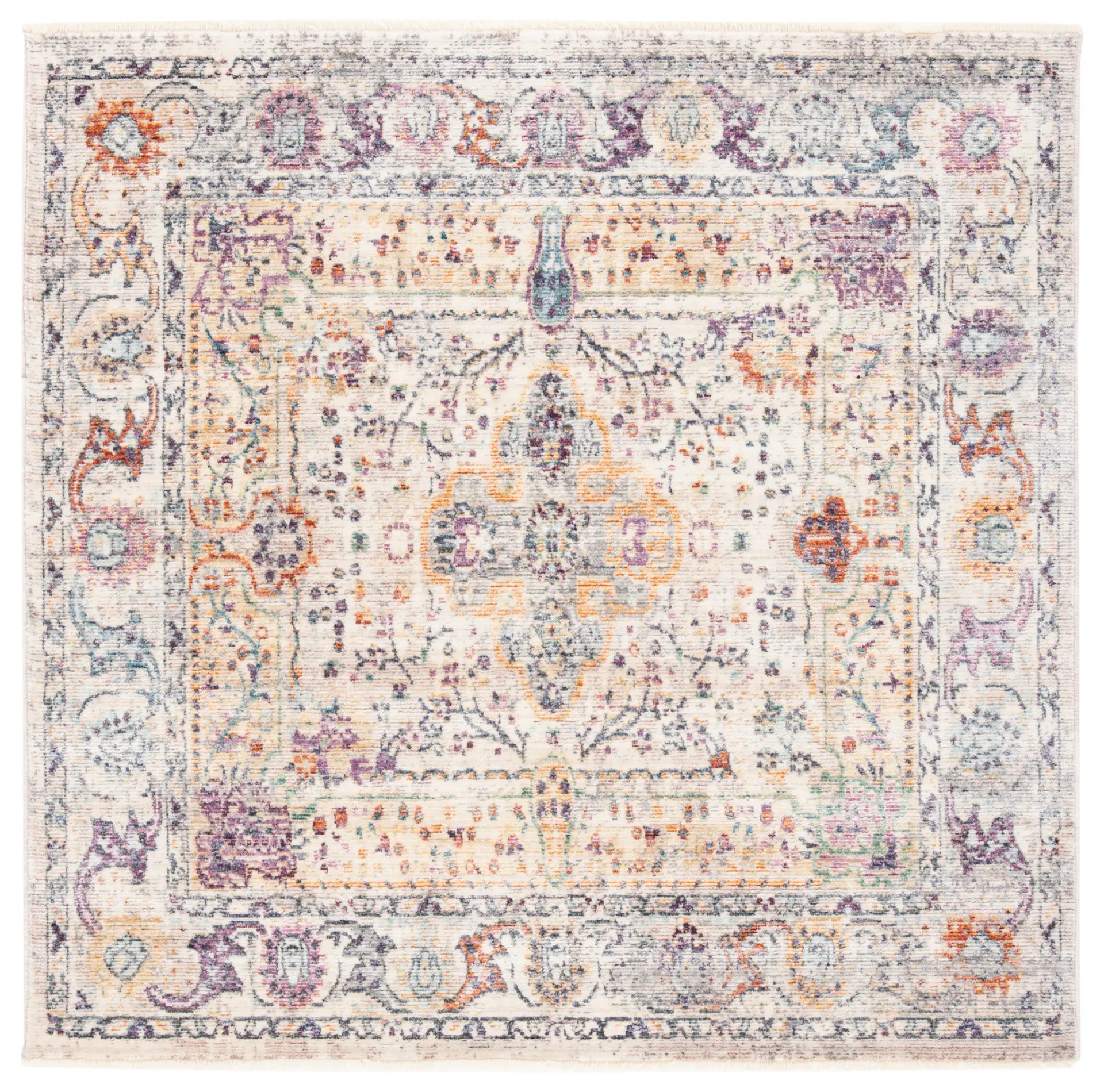 Illusion Distressed Medallion Rug