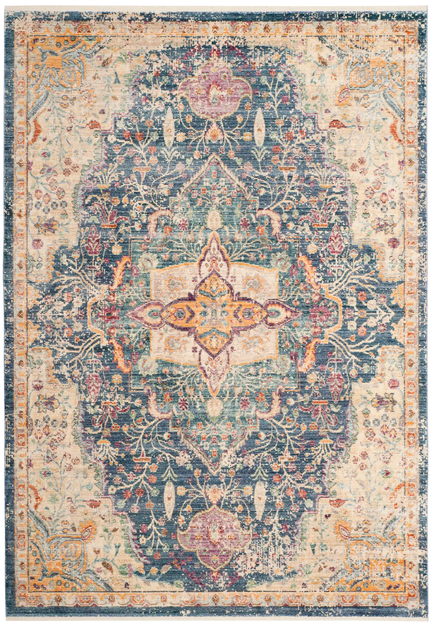 Illusion Medallion Bordered Rug
