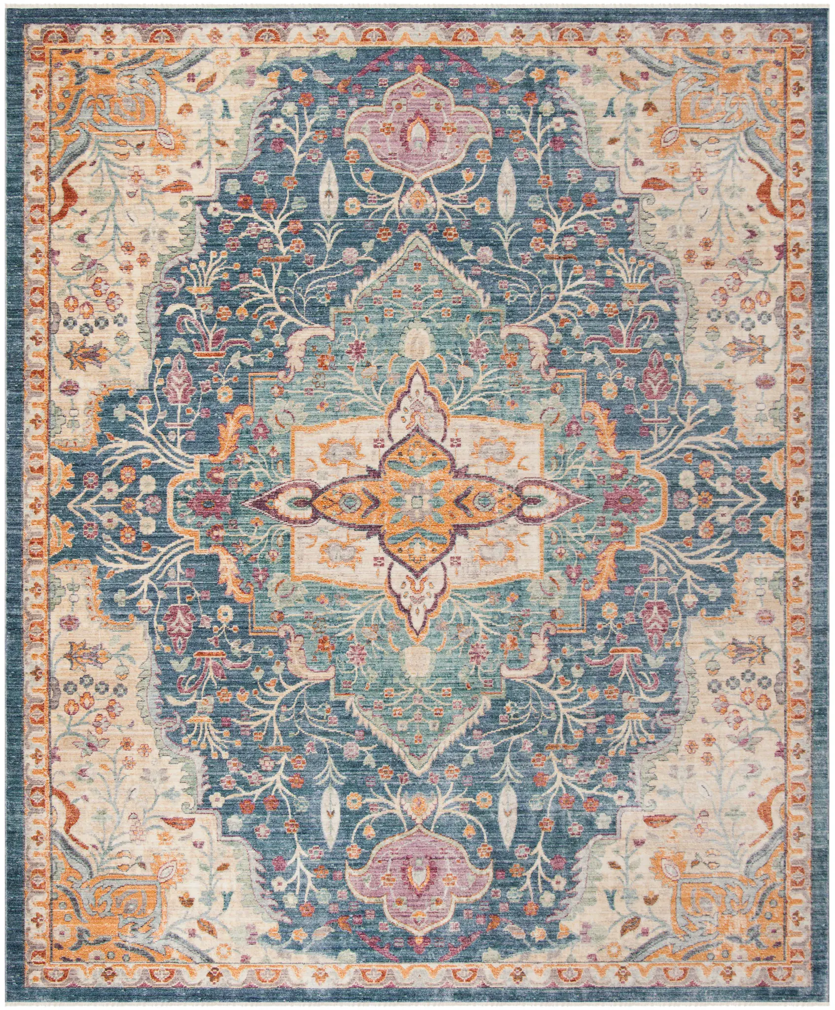 Illusion Medallion Bordered Rug
