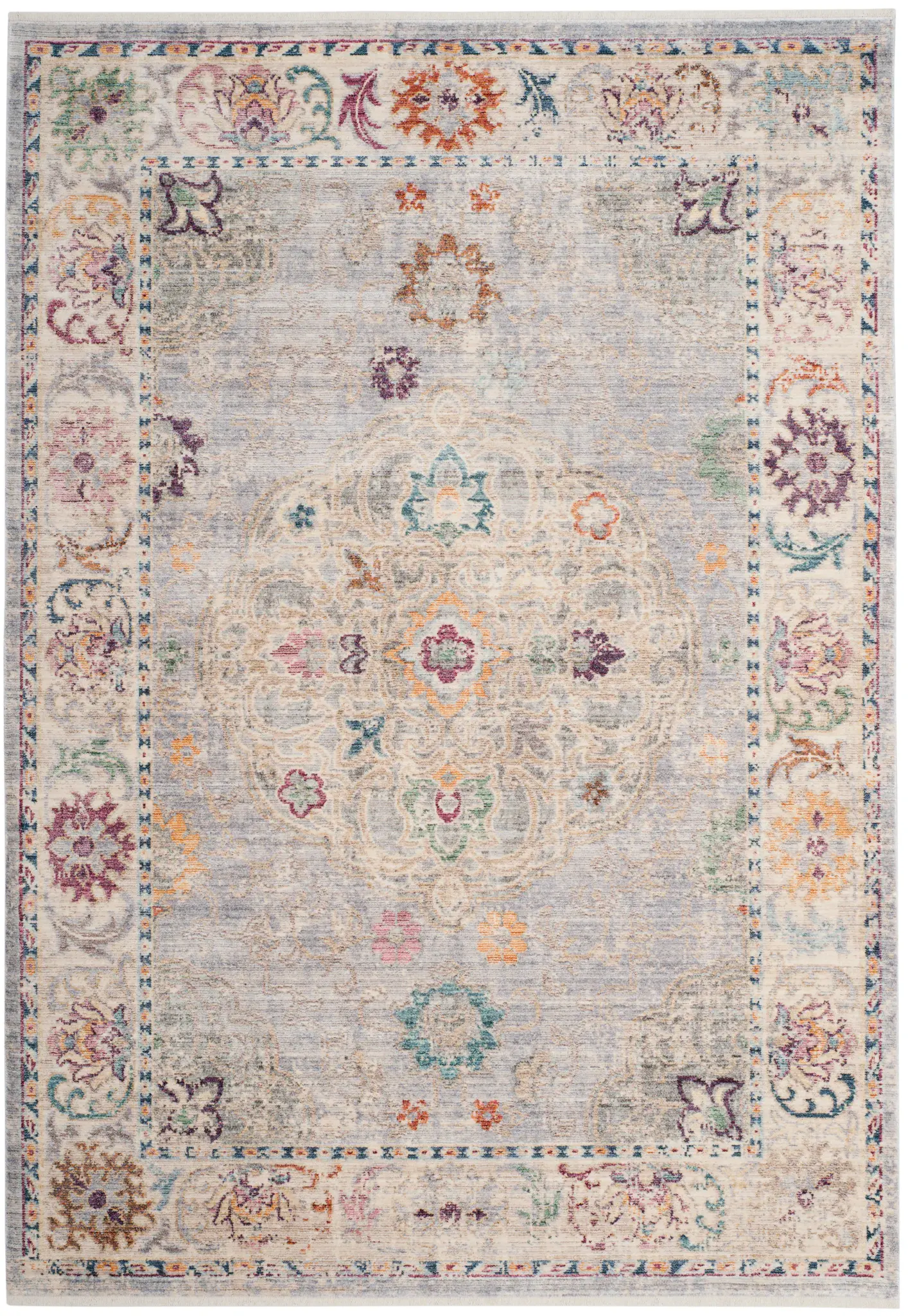 Illusion Distressed Rosette Rug