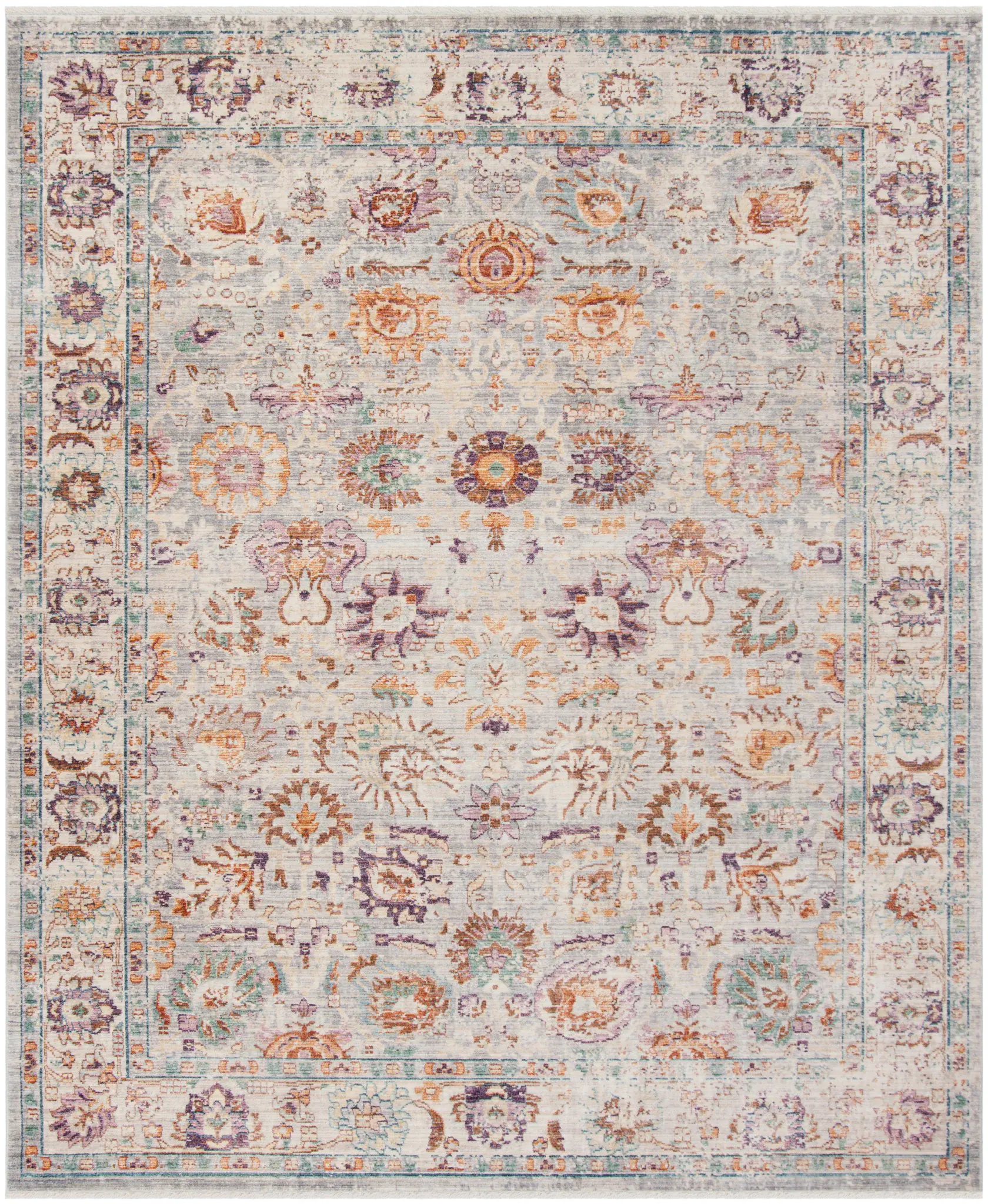 Illusion Floral Bordered Rug