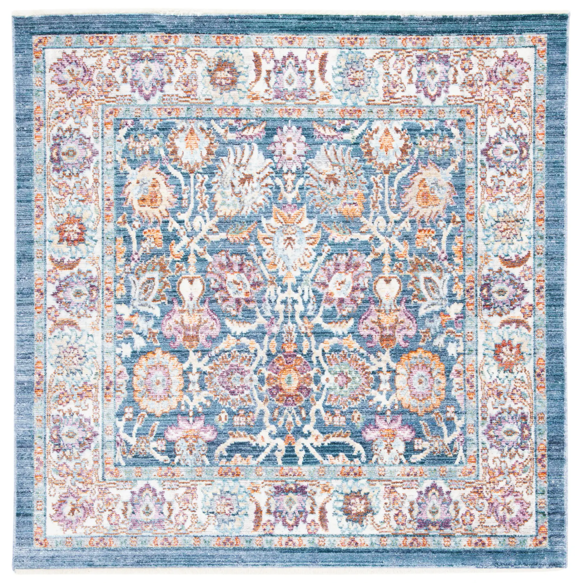 Illusion Floral Bordered Rug