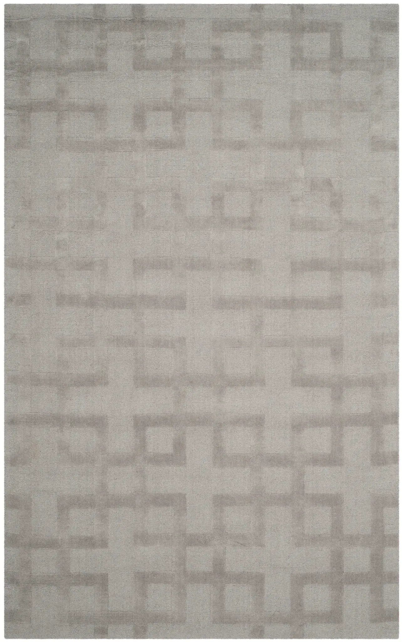 Impressions Interlocking Grid Hand-Loomed Wool Rug