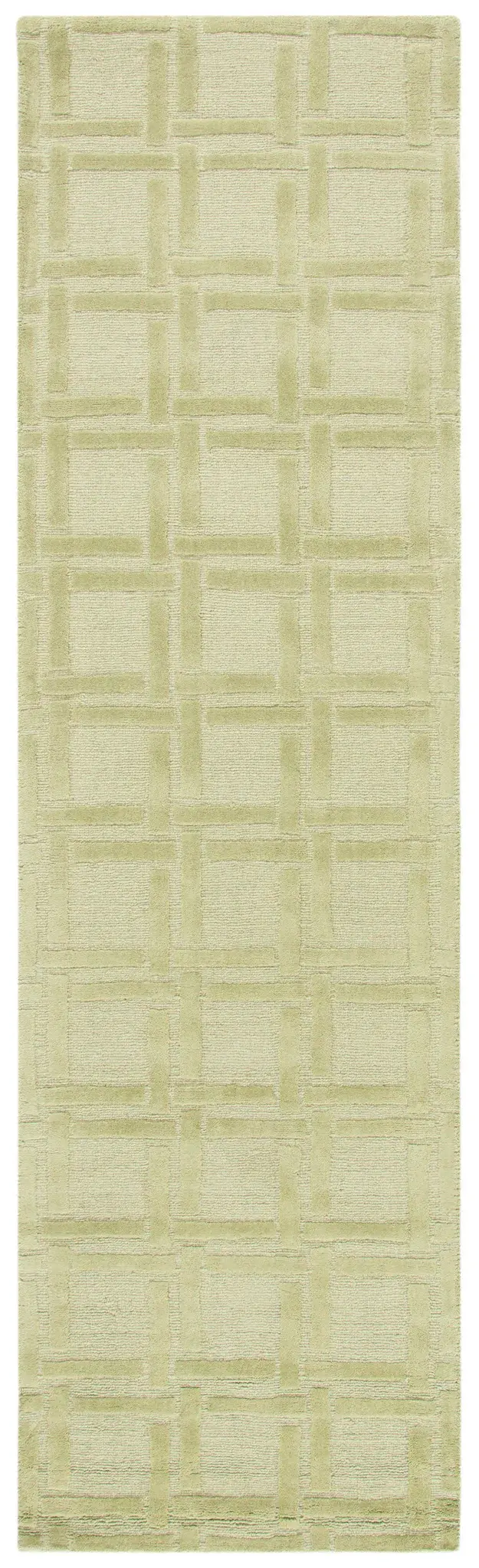 Impressions Basketweave Grid Hand-Loomed Wool Rug