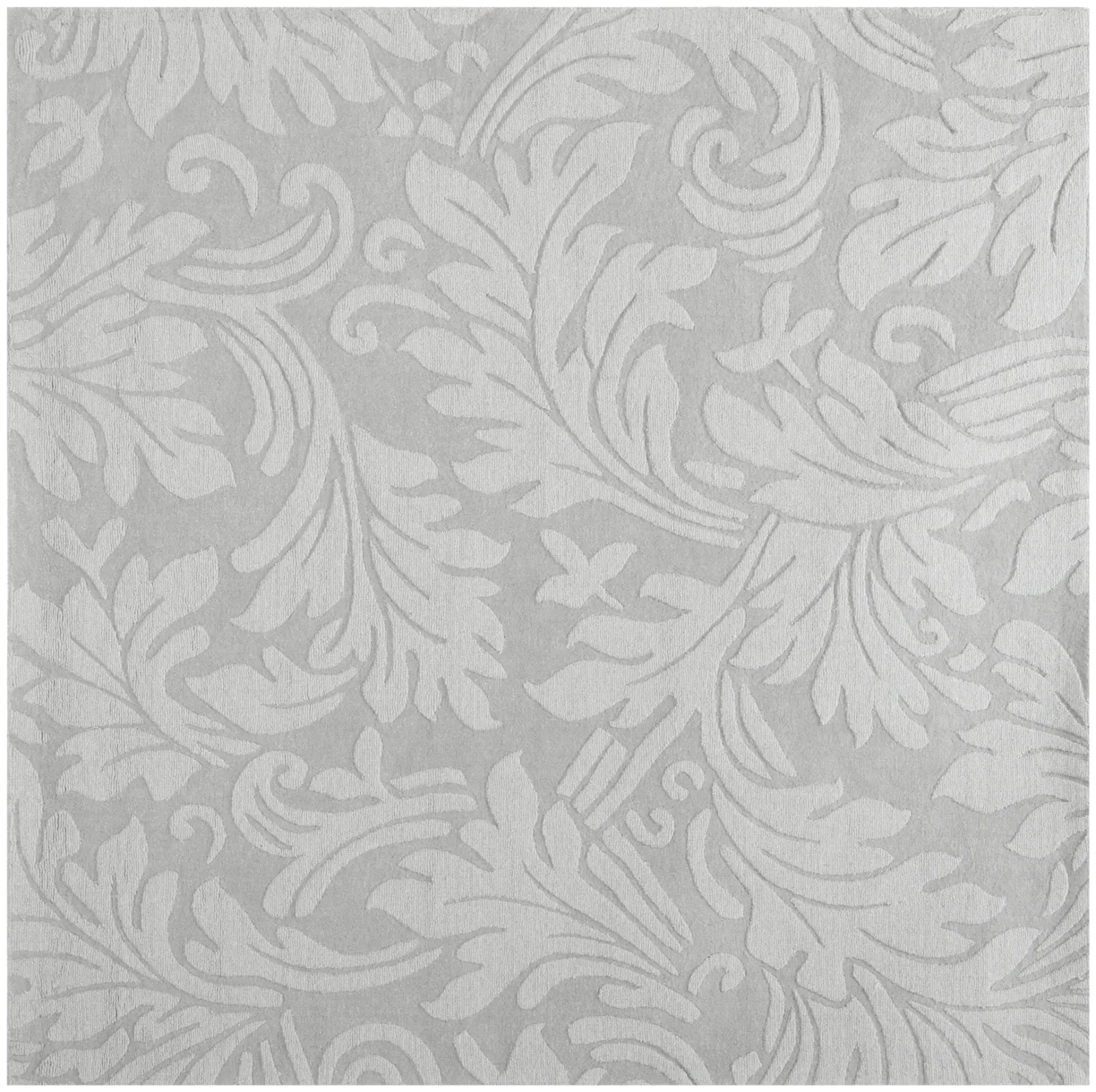 Impressions Scrolling Leaf Hand-Loomed Wool Rug