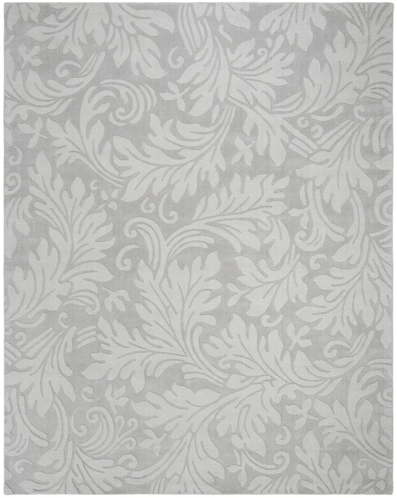 Impressions Scrolling Leaf Hand-Loomed Wool Rug