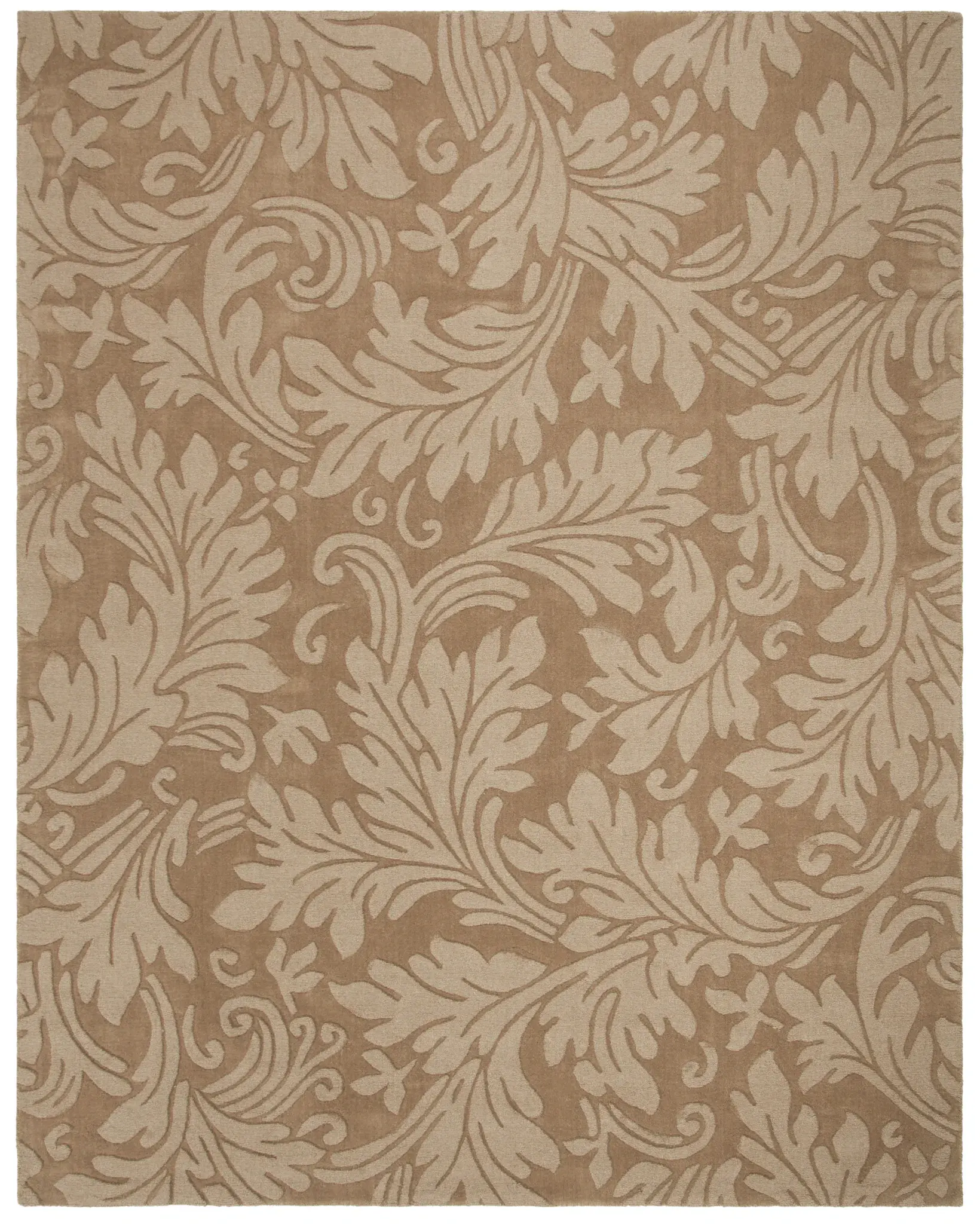 Impressions Scrolling Leaf Hand-Loomed Wool Rug