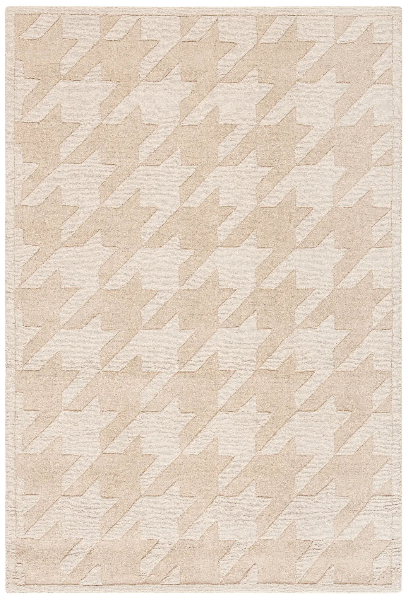 Impressions Houndstooth Hand-Loomed Wool Rug