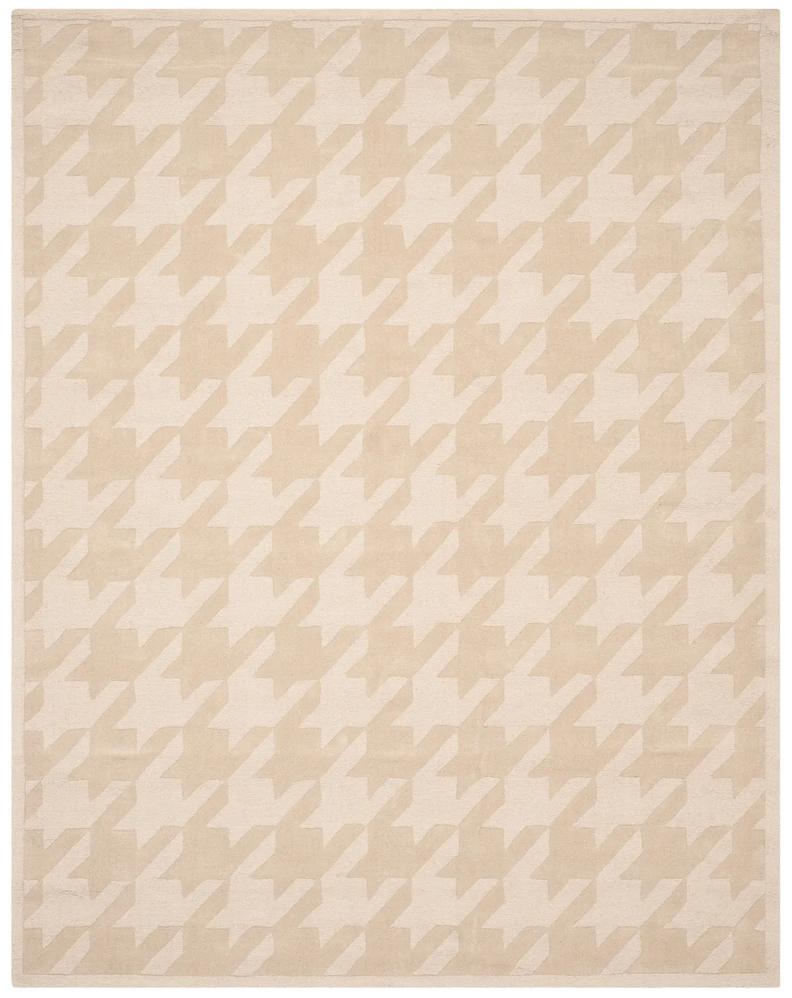 Impressions Houndstooth Hand-Loomed Wool Rug