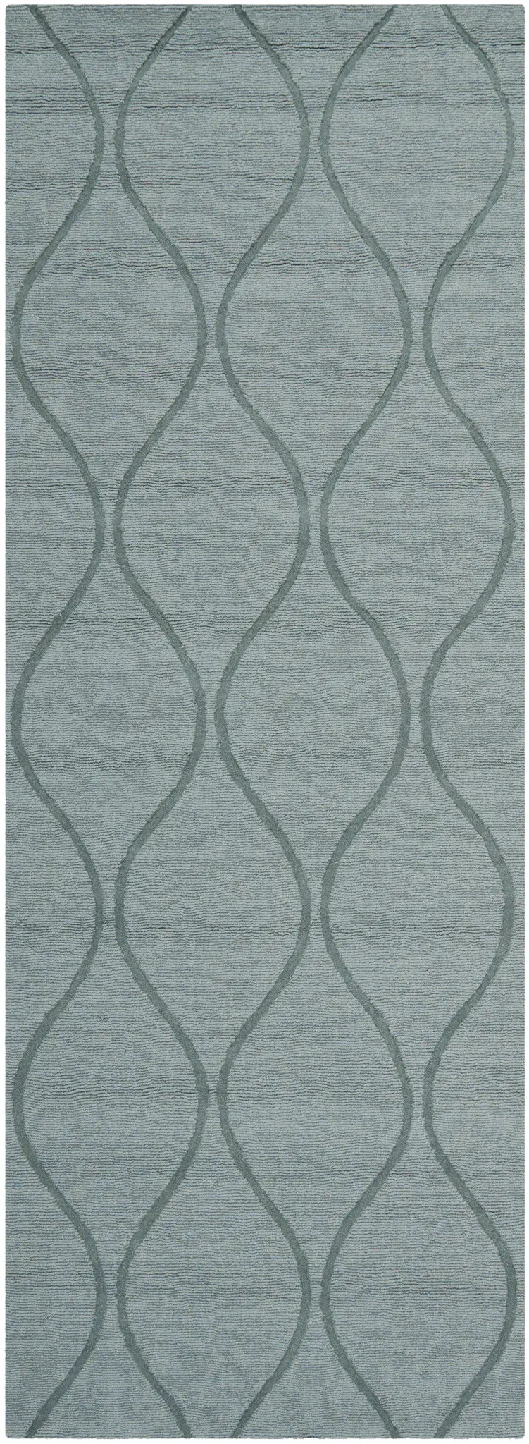 Impressions Curved Lattice Hand-Loomed Wool Rug