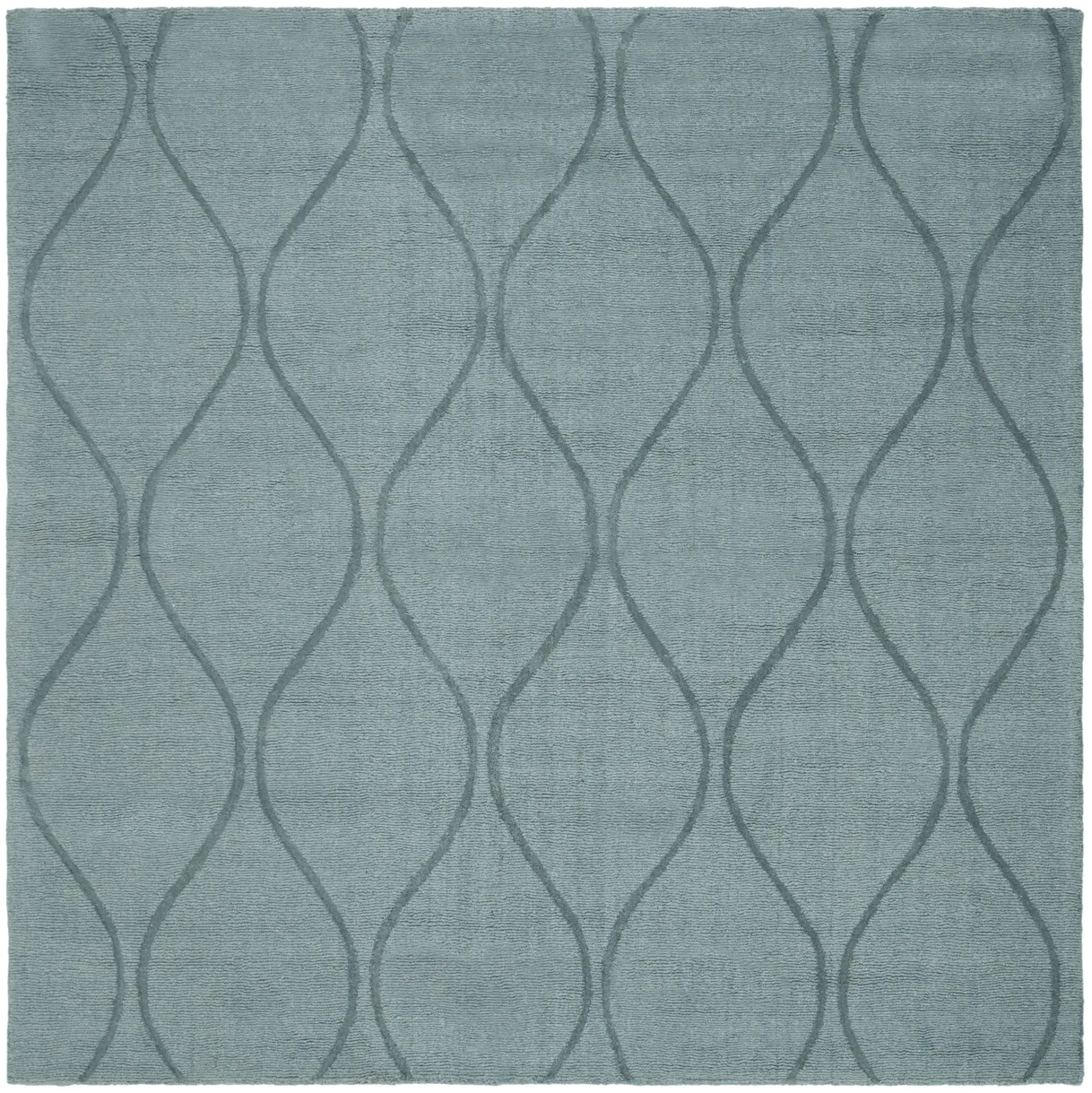 Impressions Curved Lattice Hand-Loomed Wool Rug