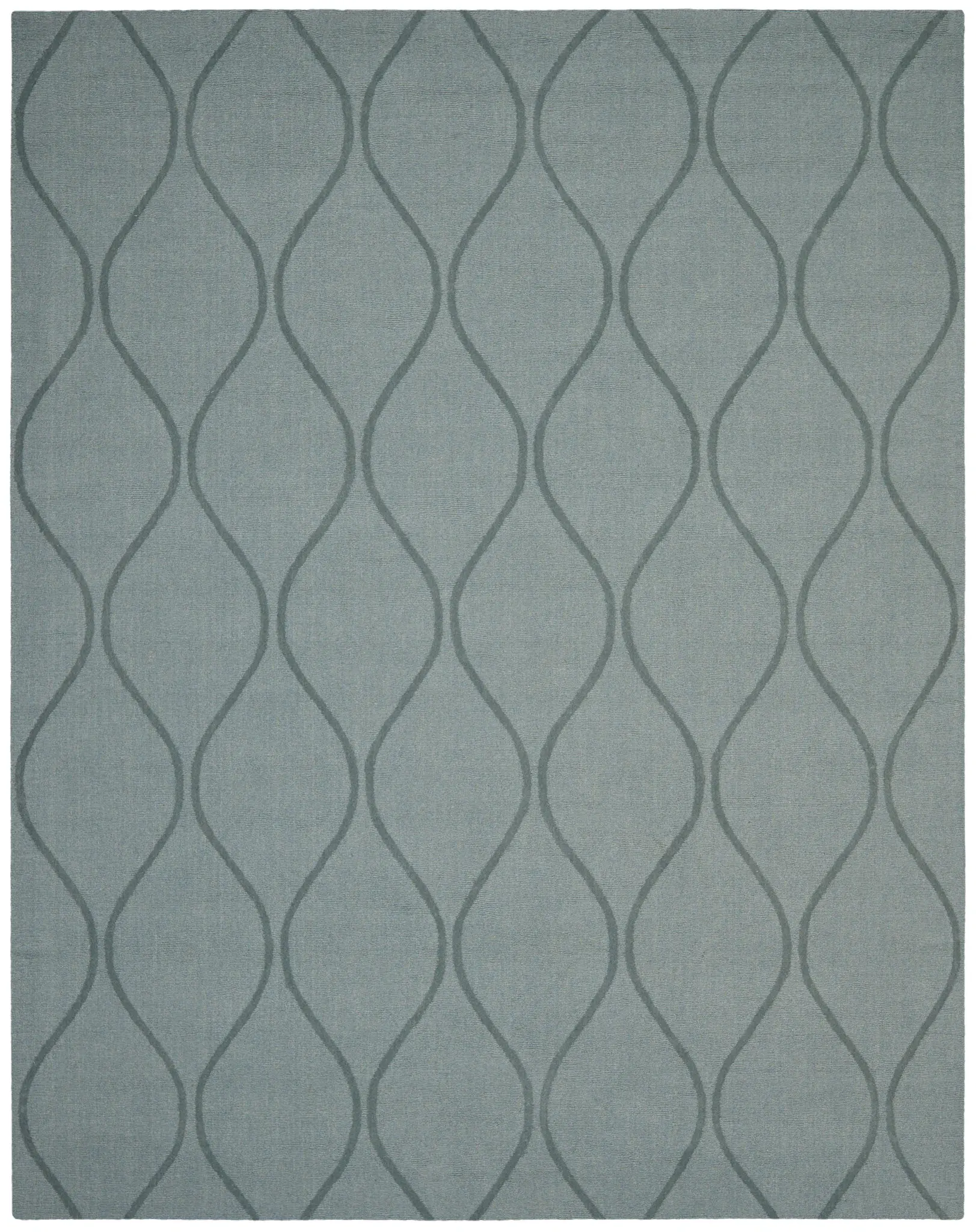 Impressions Curved Lattice Hand-Loomed Wool Rug