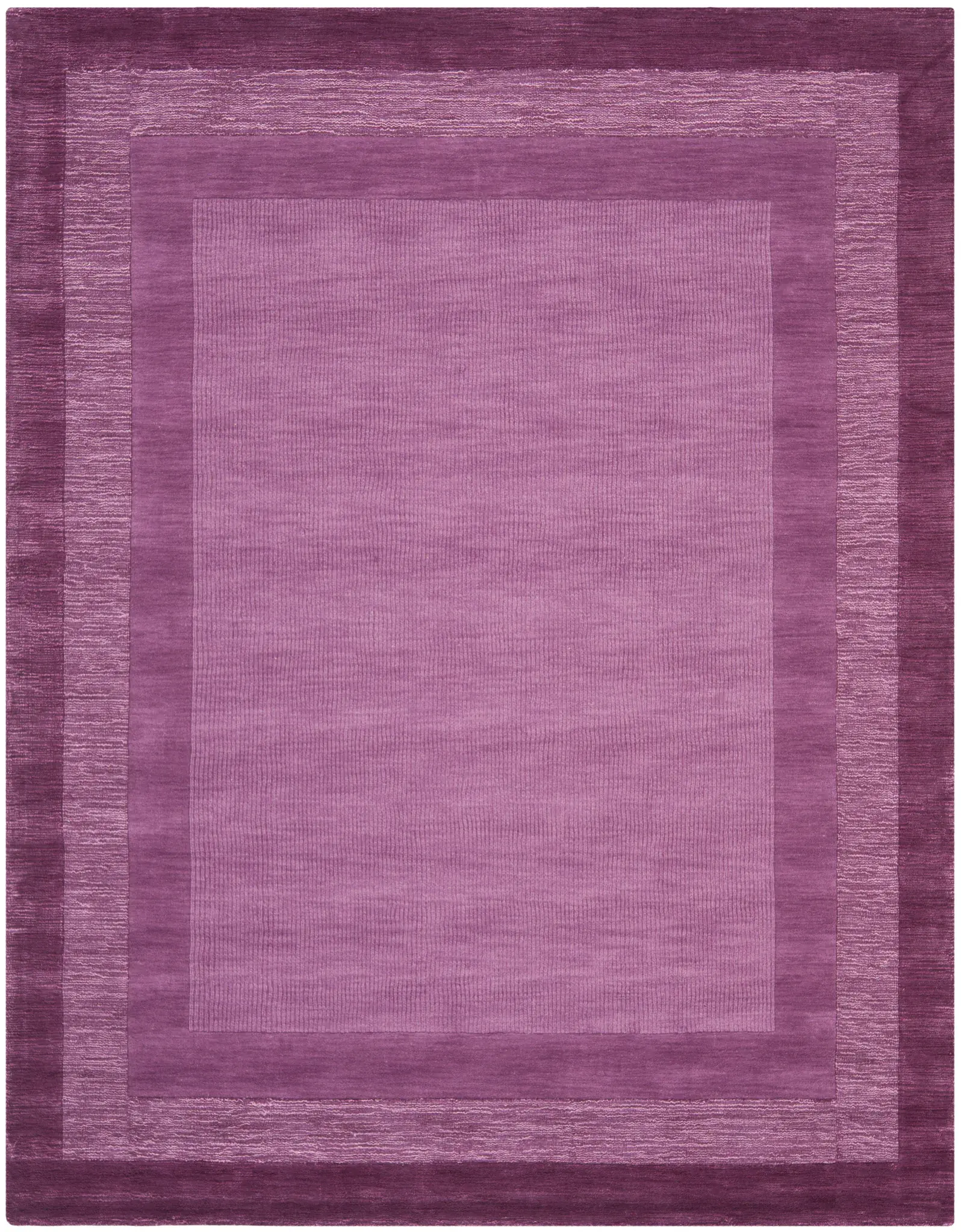 Impressions Bordered Hand-Loomed Wool Rug