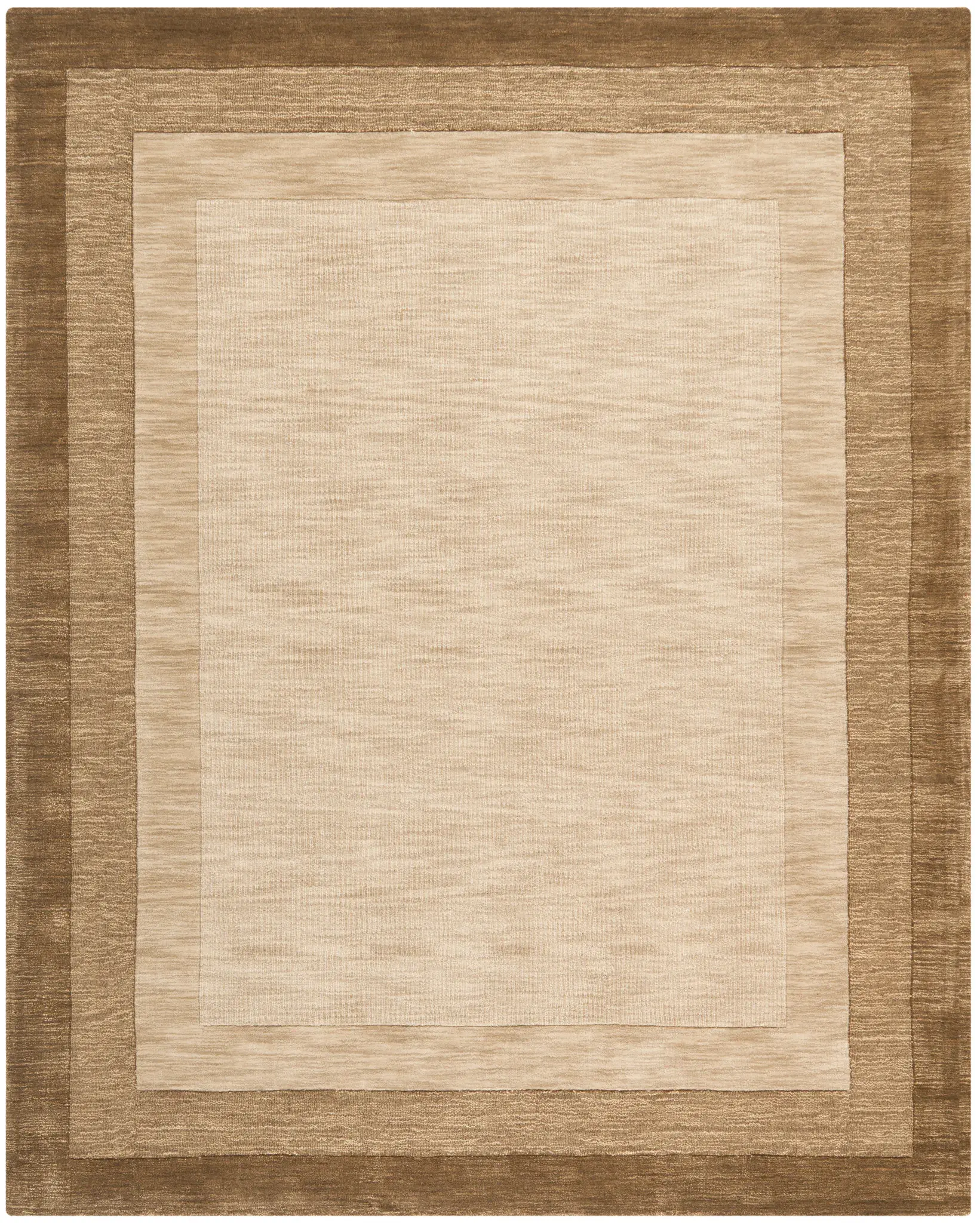 Impressions Bordered Hand-Loomed Wool Rug