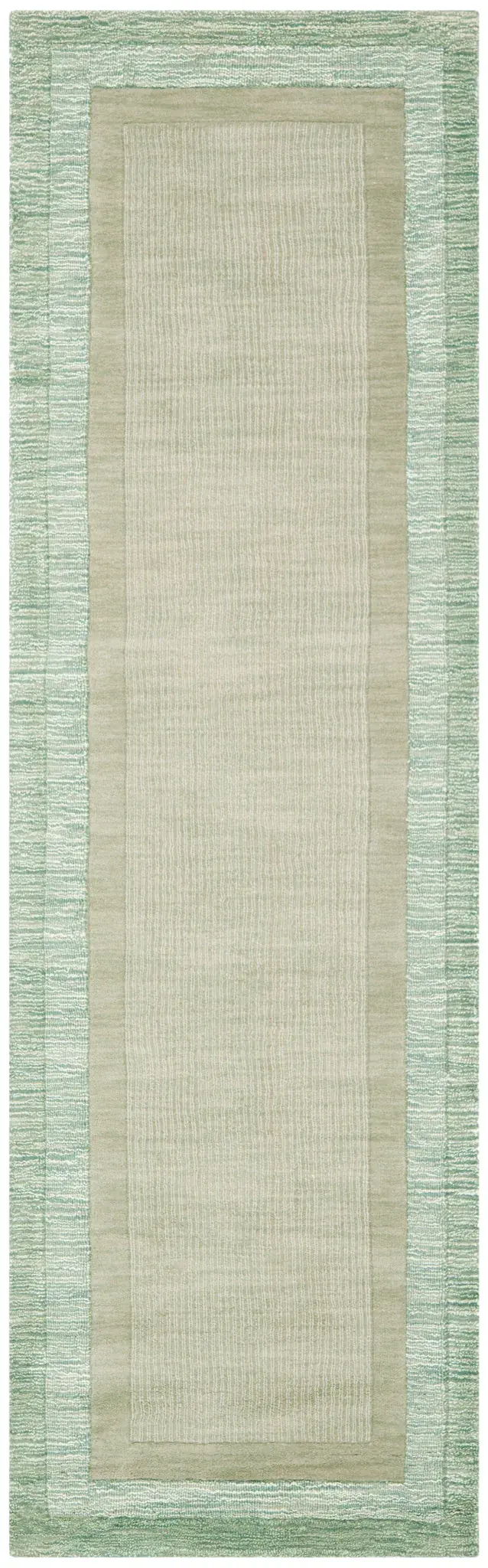 Impressions Bordered Hand-Loomed Wool Rug