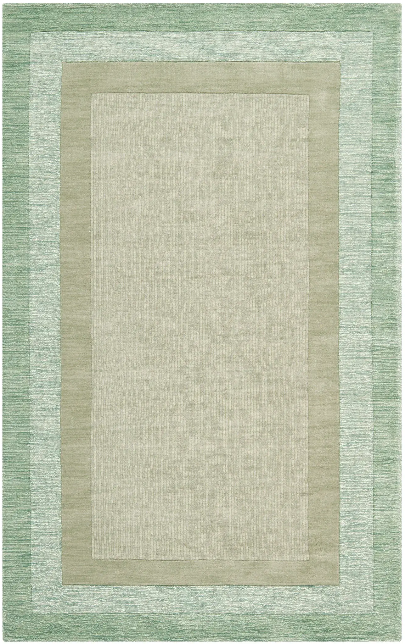 Impressions Bordered Hand-Loomed Wool Rug